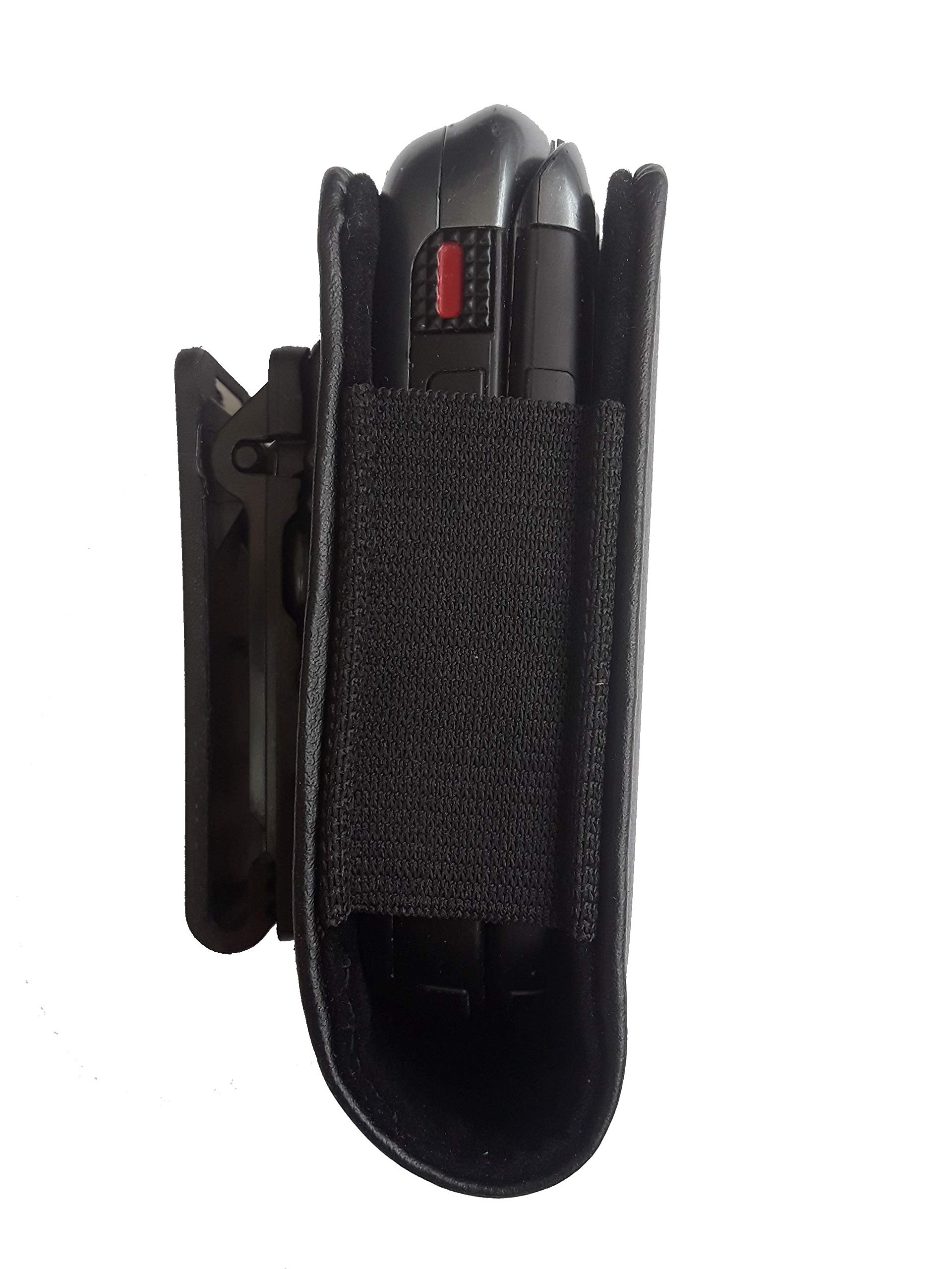 Rugged Leather Case for Samsung Convoy 3 Flip Phone with Rotating Clip - Perfect for Outdoor Adventures