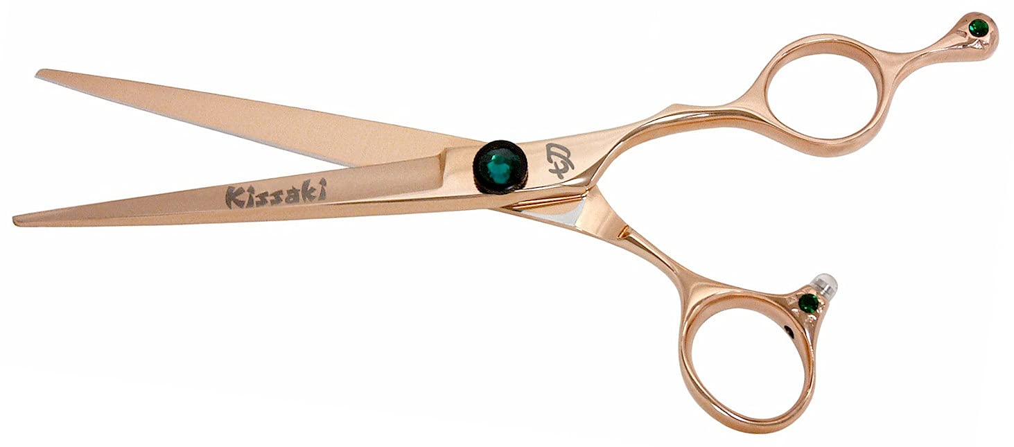 Kissaki Tsuchi 7.0 Inch Rose Gold Titanium Hair Scissors - Professional Salon Shears for Precision Hair Cutting & Styling | Perfect for Barbers, Hairstylists & Home Use