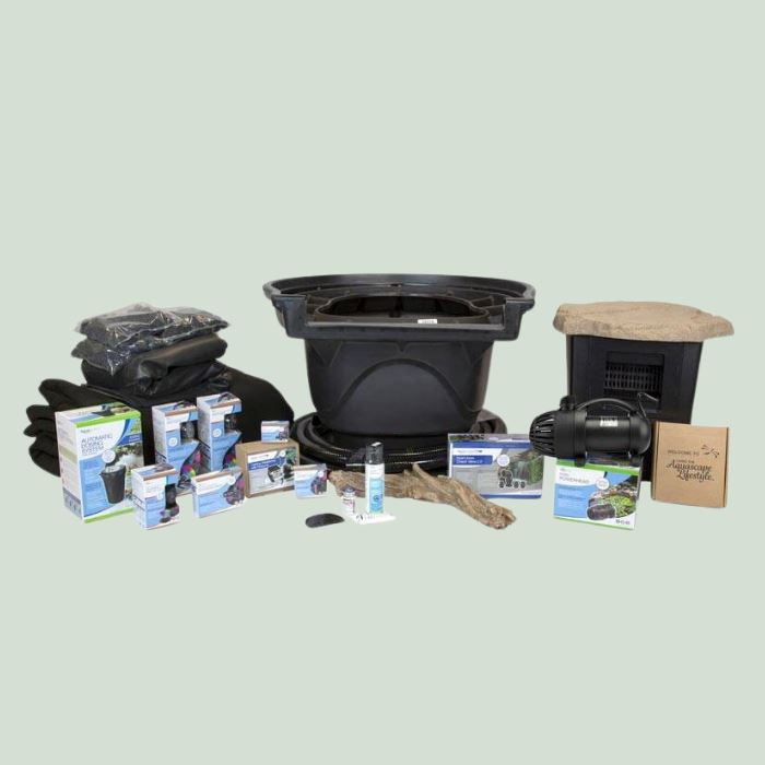Premium Aquascape Large DELUXE Pond Kit 21' x 26' with Adjustable Flow AquaSurge® 4000-8000 Pump | Perfect for Garden Water Features, Koi Ponds & Outdoor Landscaping
