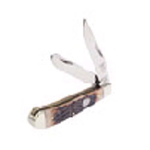 Frost Cutlery Trapper Brown Stainless Steel 4.25 Inch Pocket Knife - Durable Folding Knife for Camping, Hiking & Everyday Carry (EDC)