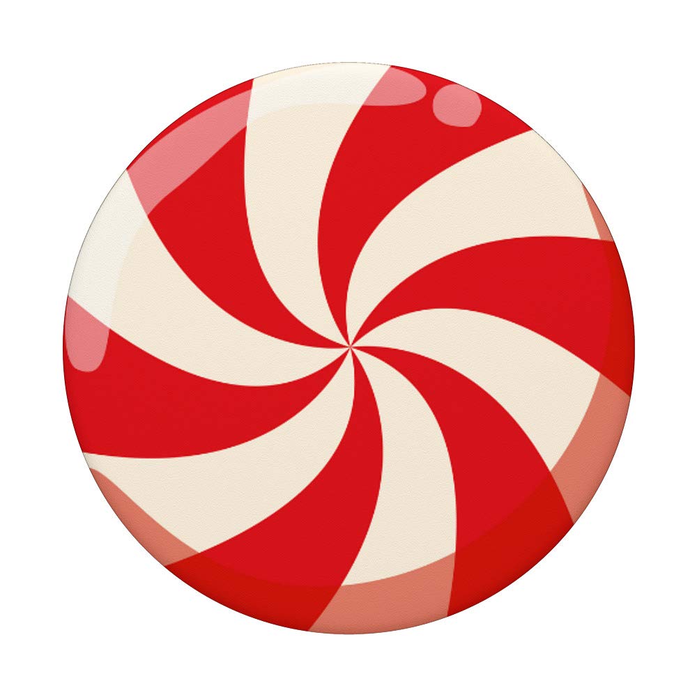 Peppermint Candy Cane PopSockets Phone Grip & Stand - Christmas Holiday Candy-Themed Phone Accessory for iPhone, Samsung, Tablets - Perfect for Gifts, Stocking Stuffers & Festive Decor