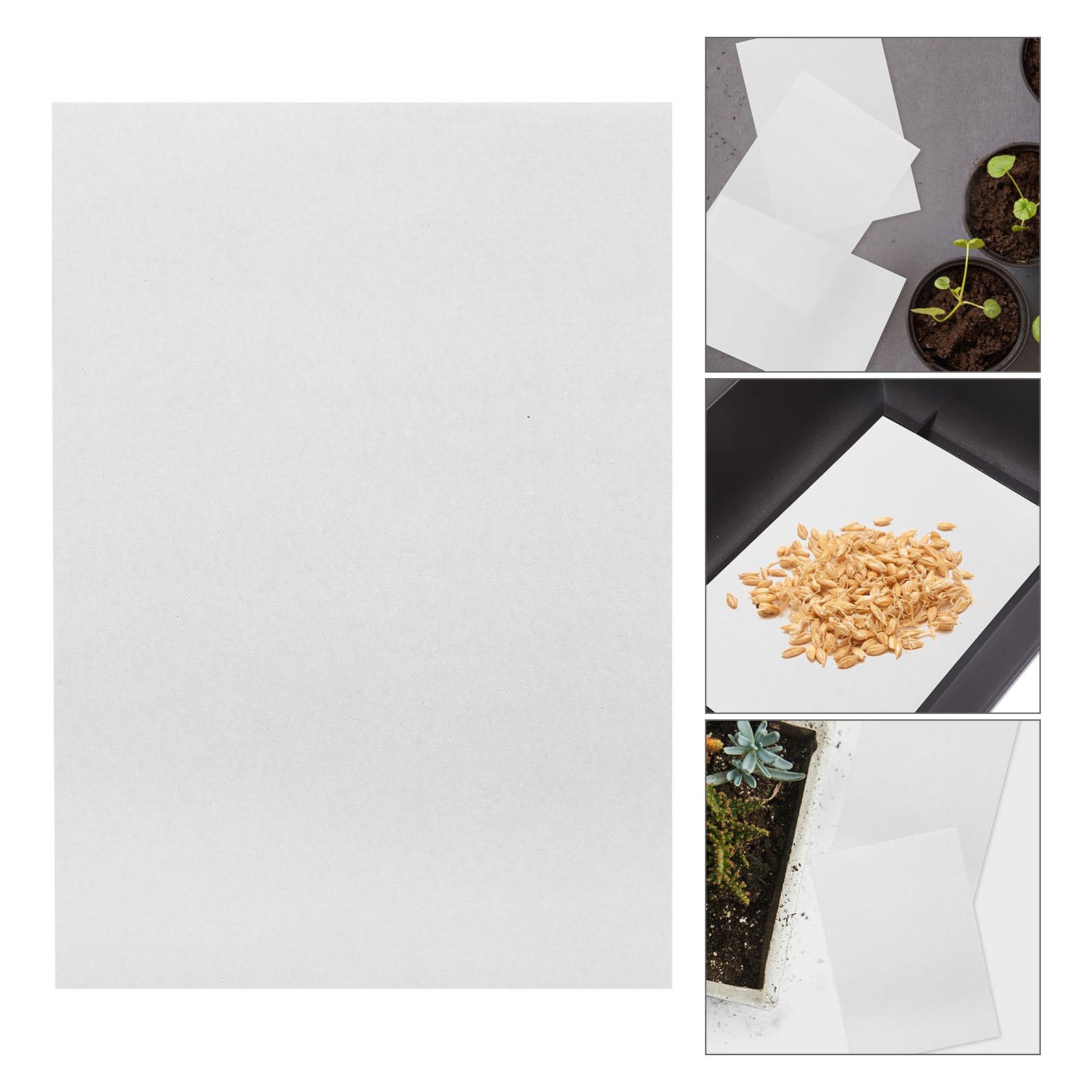 Hemoton 100 Pcs Seed Sprouter Paper - Organic Germination Growing Paper for Vegetables, Herbs & Microgreens | 18x26cm Plant Starter Tray for Hydroponic Gardening, Indoor Farming & Home Garden Seed Starting