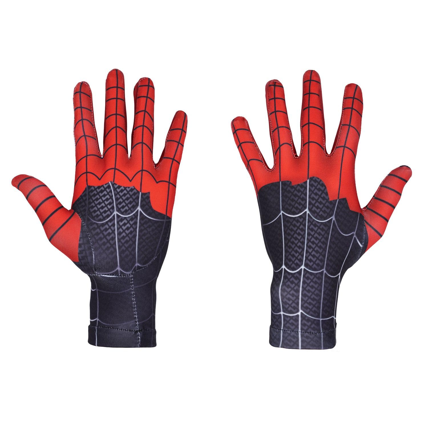 Spider-Man Superhero Gloves for Kids & Adults - Halloween Cosplay Costume Accessories - Perfect for Comic Con, Dress-Up Parties & Superhero Themed Events