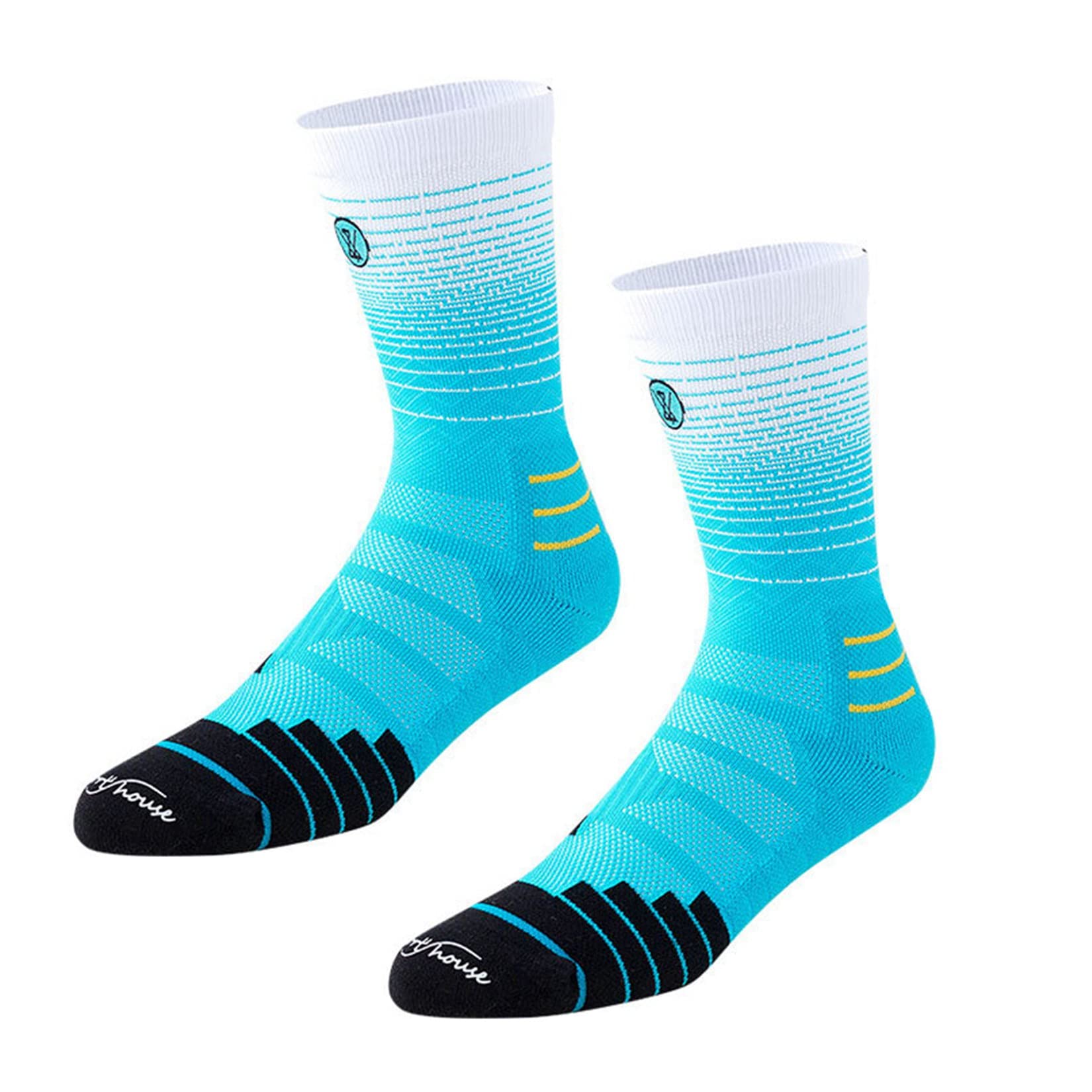 Breathable Men's Athletic Socks - Moisture Wicking Sports Socks for Running, Cycling, Basketball & Soccer | Perfect for Outdoor Workouts & Gym Training