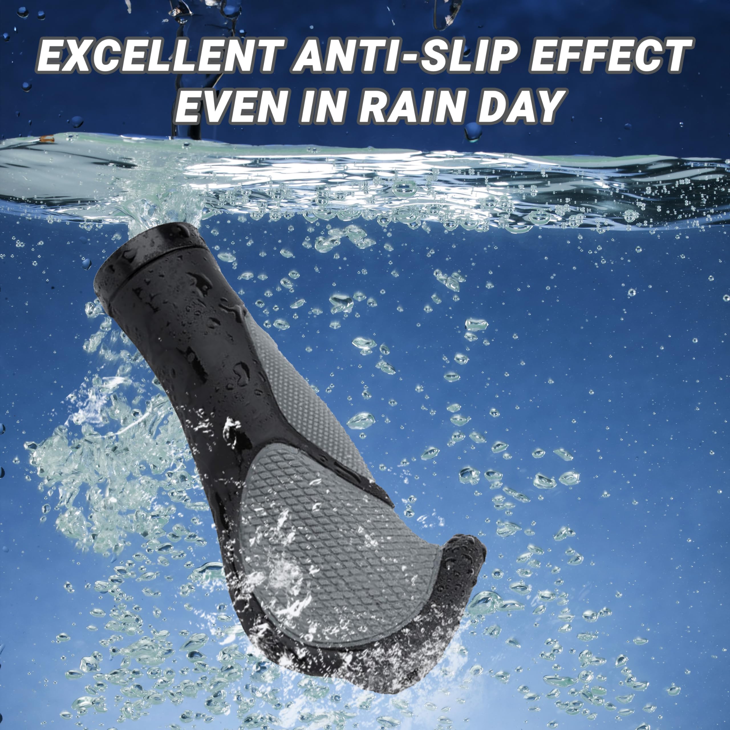 Himiway Ergonomic Lock-On Bike Handlebar Grips - Non-Slip Rubber Bicycle Handle Grip for E-Bike, Scooter & Foldable Bicycle - Perfect for Commuting, Mountain Biking & Urban Riding