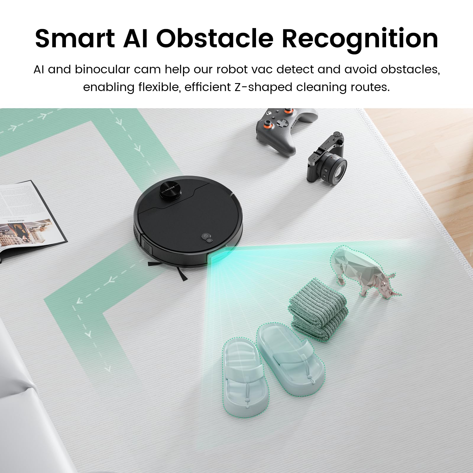 Low-Pile Carpet Robot Vacuum Cleaner with 360° LiDAR Navigation | 153 Mins Runtime | Wi-Fi/App Control | Strong Suction for Pet Hair | Advanced Obstacle Avoidance | Ideal for Hardwood Floors & Carpets | Perfect for Pet Owners & Busy Households