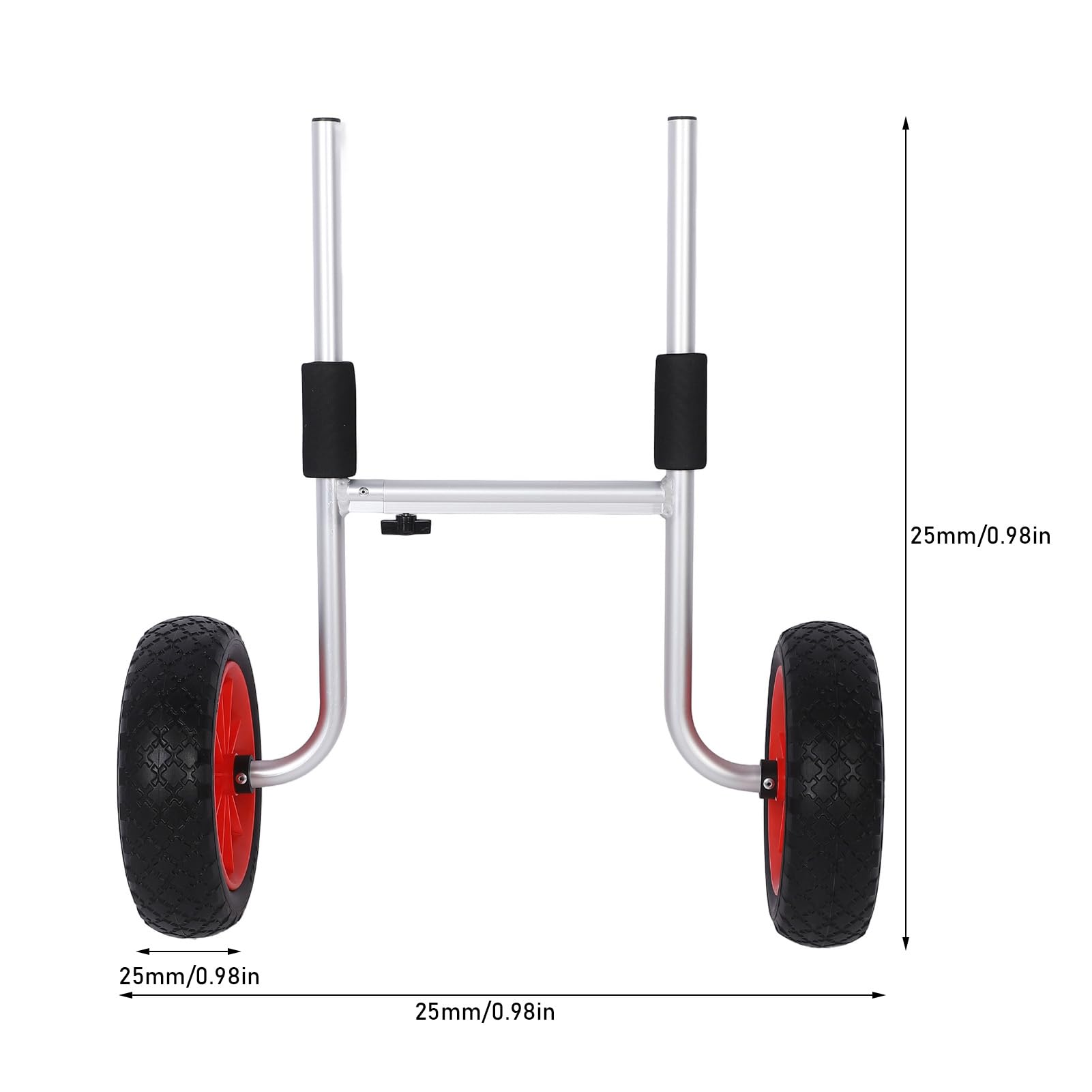 **ASixxSix Foldable Aluminum Kayak Cart with Airless Tires – Adjustable Canoe Carrier Dolly for Easy Transport | Perfect for Beach, Lake & Outdoor Adventures**