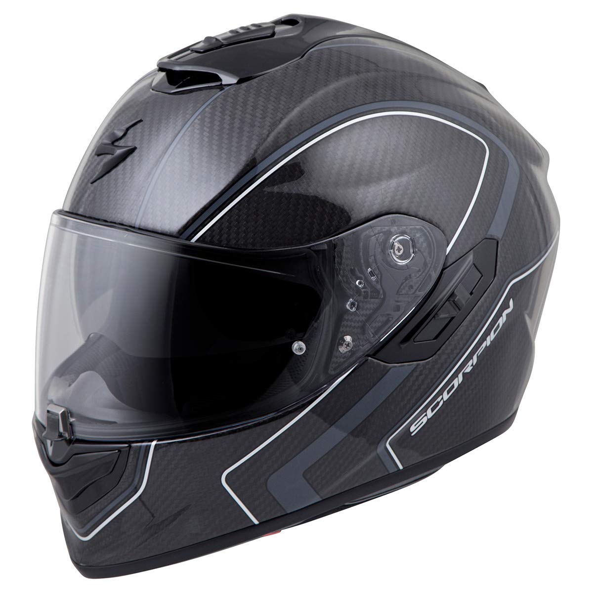 ScorpionEXO ST1400 Carbon Fiber Full Face Motorcycle Helmet - DOT & ECE Certified, AirFit System, Bluetooth Ready with Speaker Pockets for Sport Touring - Perfect for Long Rides and Commuting