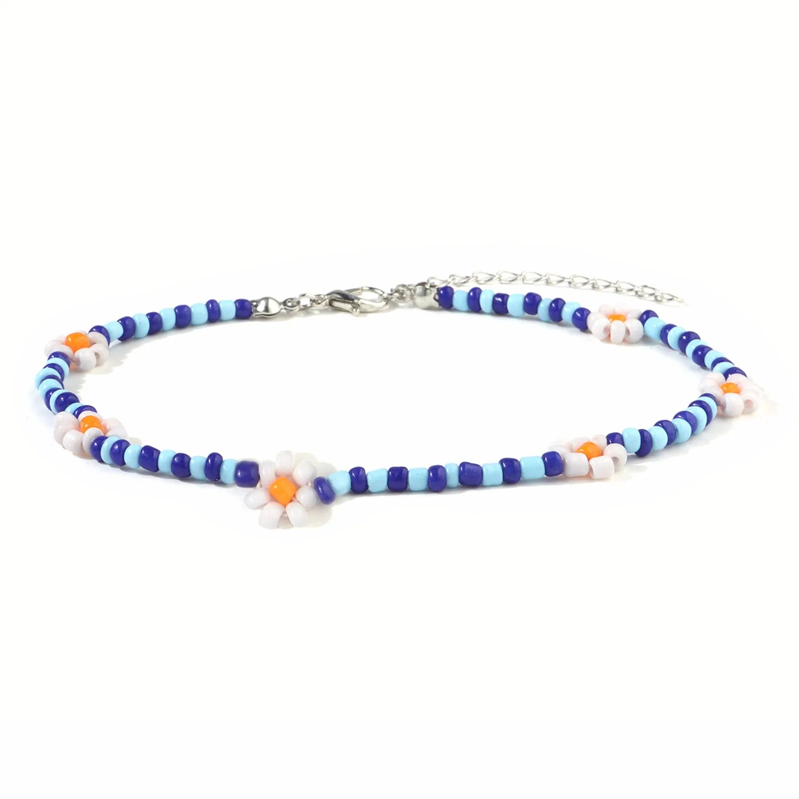 Flower Anklet for Women - Boho Floral Ankle Bracelet for Summer Beach, Festival, and Wedding Accessories