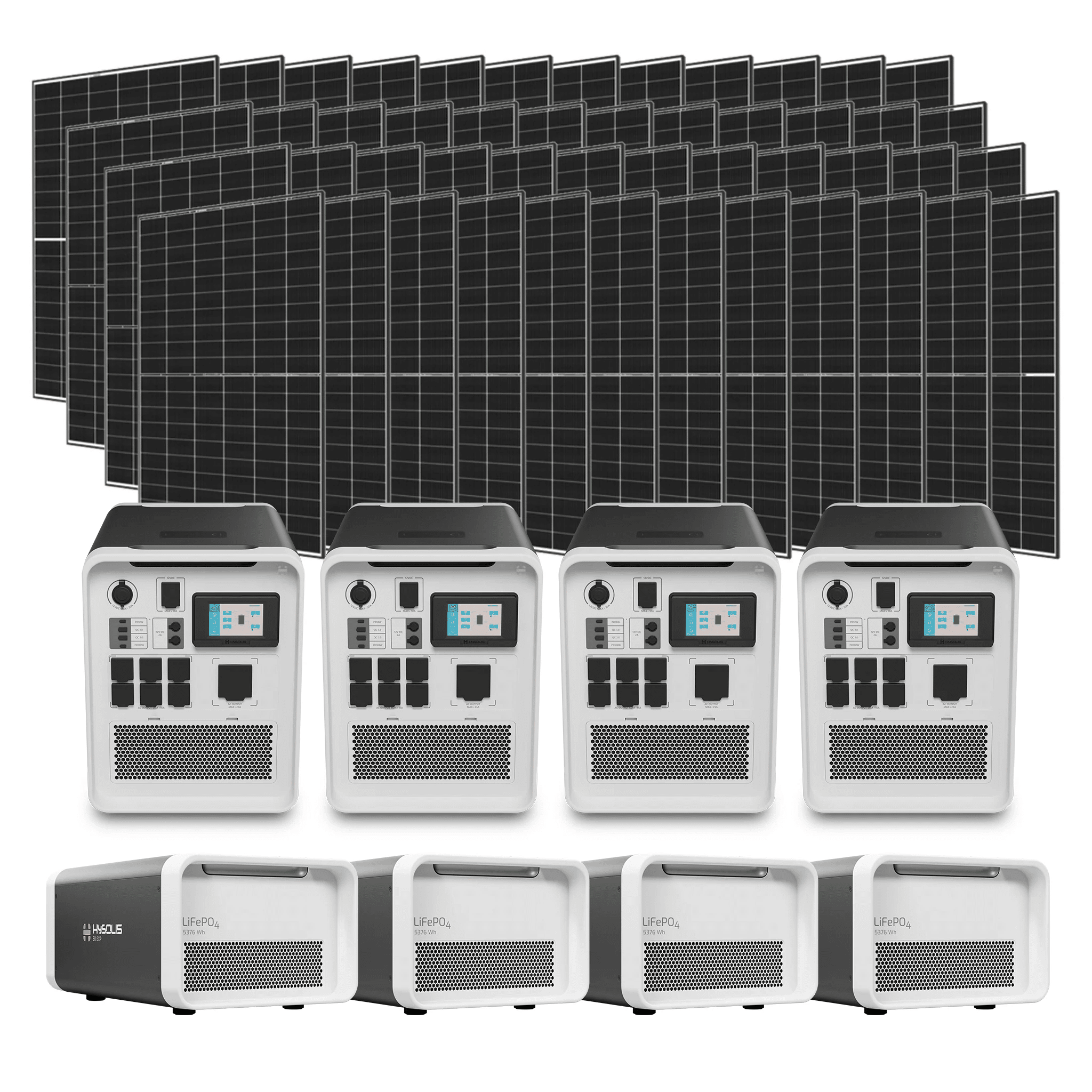 Hysolis Apollo 5K 6000W Solar Power Station Kit - 120V/240V Split Phase Solar Generator | Complete Off-Grid Solar System for Home, RV & Emergency Backup Power