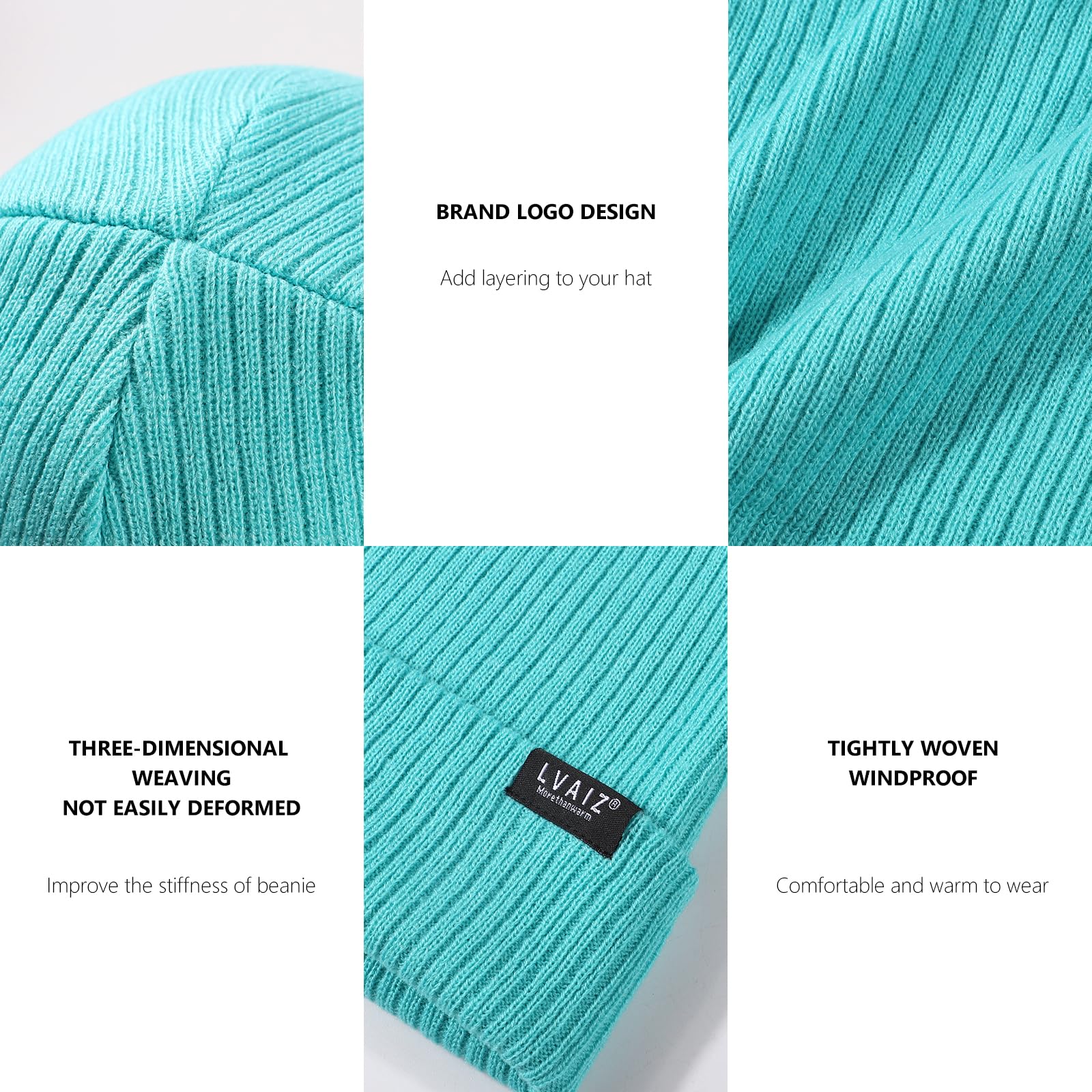 Winter Beanie Hats for Women & Men - Soft Knitted Cuffed Watch Cap, Classic Stretchy Warm Knit Hat for Cold Weather - Perfect for Skiing, Snowboarding & Outdoor Winter Activities