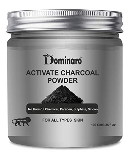 Dominaro 100% Organic Activated Charcoal Powder - 100g for Skin Detox, Teeth Whitening & Face Masks | Natural Skincare & Beauty Solution