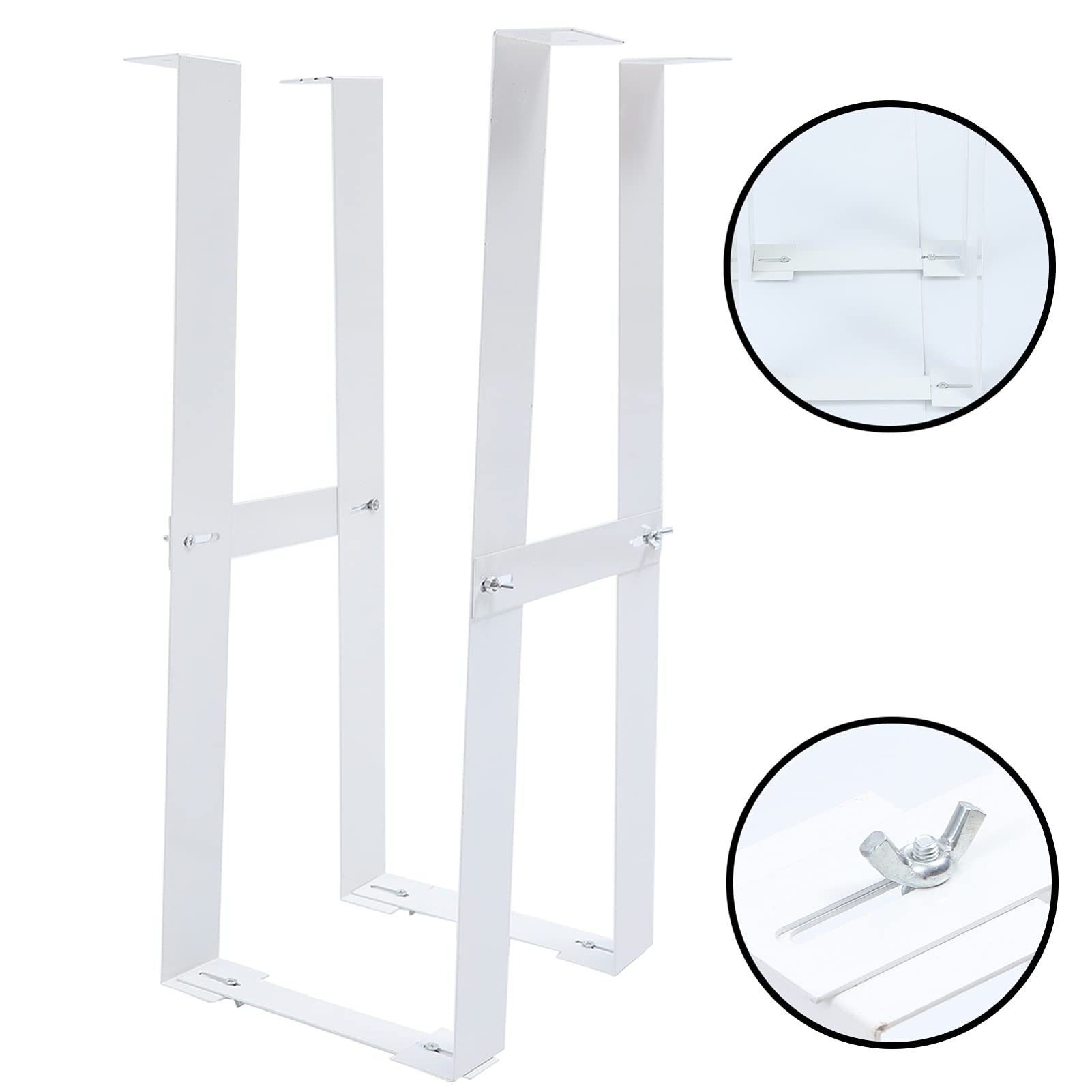 1PC Heavy Duty Carbon Steel Computer Case Holder - Mainframe Hanger Bracket for Desktop PC Tower, Server Rack & Office Workstation (Space-Saving Vertical Mount Solution)