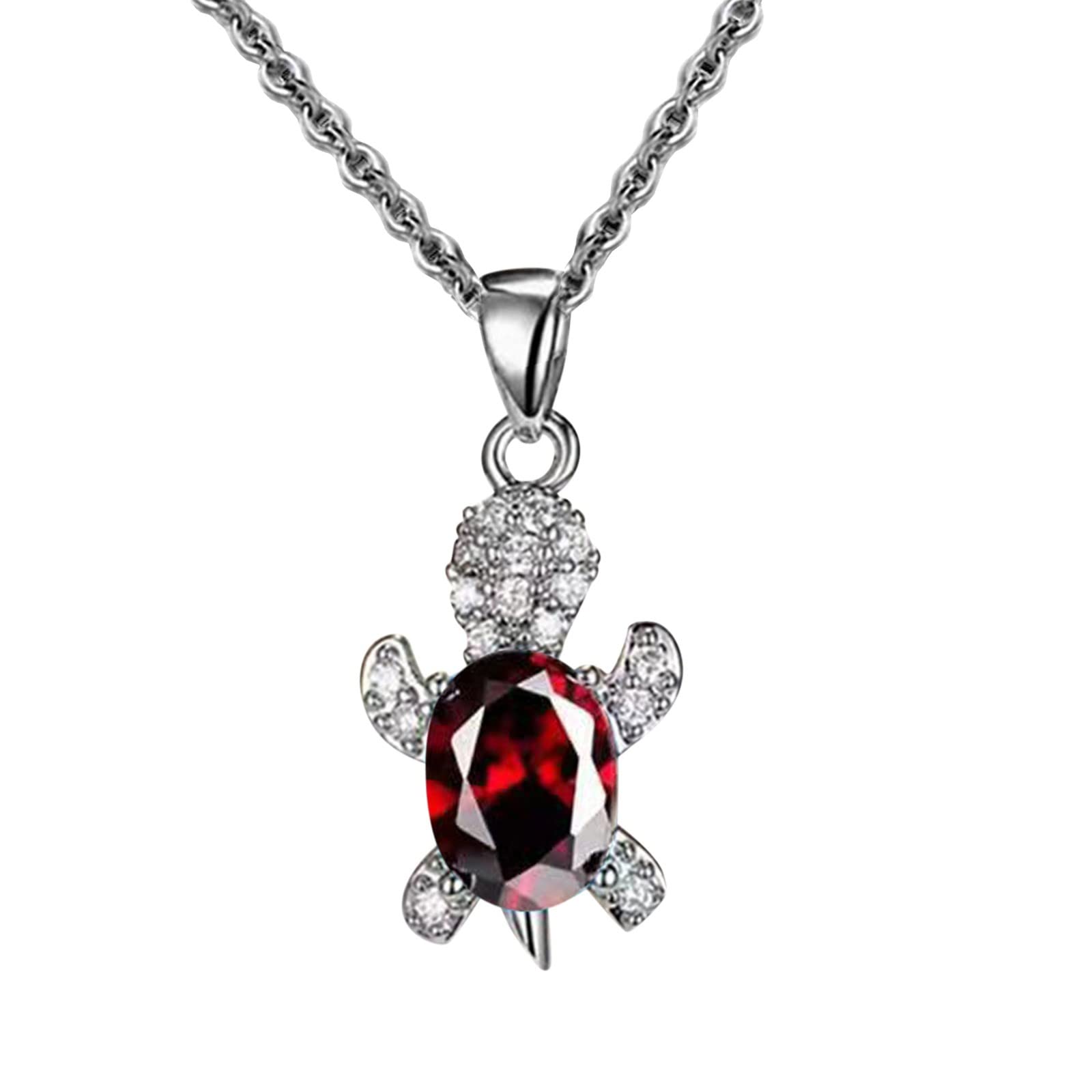 Cartoon Turtle Pendant Necklace - Sparkling Zircon Crystal Turtle Charm Jewelry with Pearl Accents | Perfect for Gifts, Beach Parties & Boho Fashion