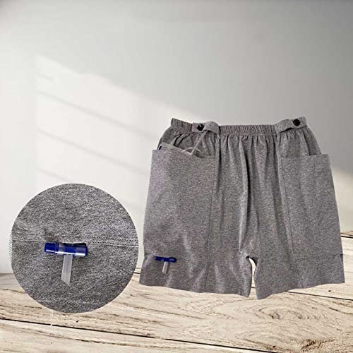 Nephrostomy Bag Shorts with Catheter Leg Bag Holder - Ostomy Support Underwear for Drainage Bag Care | Comfortable Medical Clothing for Daily Use & Post-Surgery Recovery