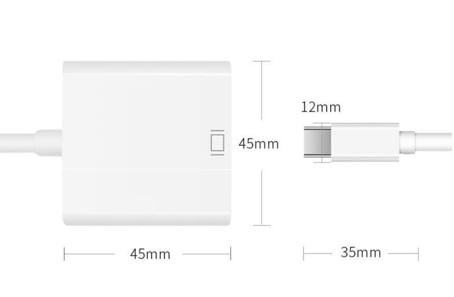 USB-C to VGA Adapter - HD Converter for Laptop, TV & Projector