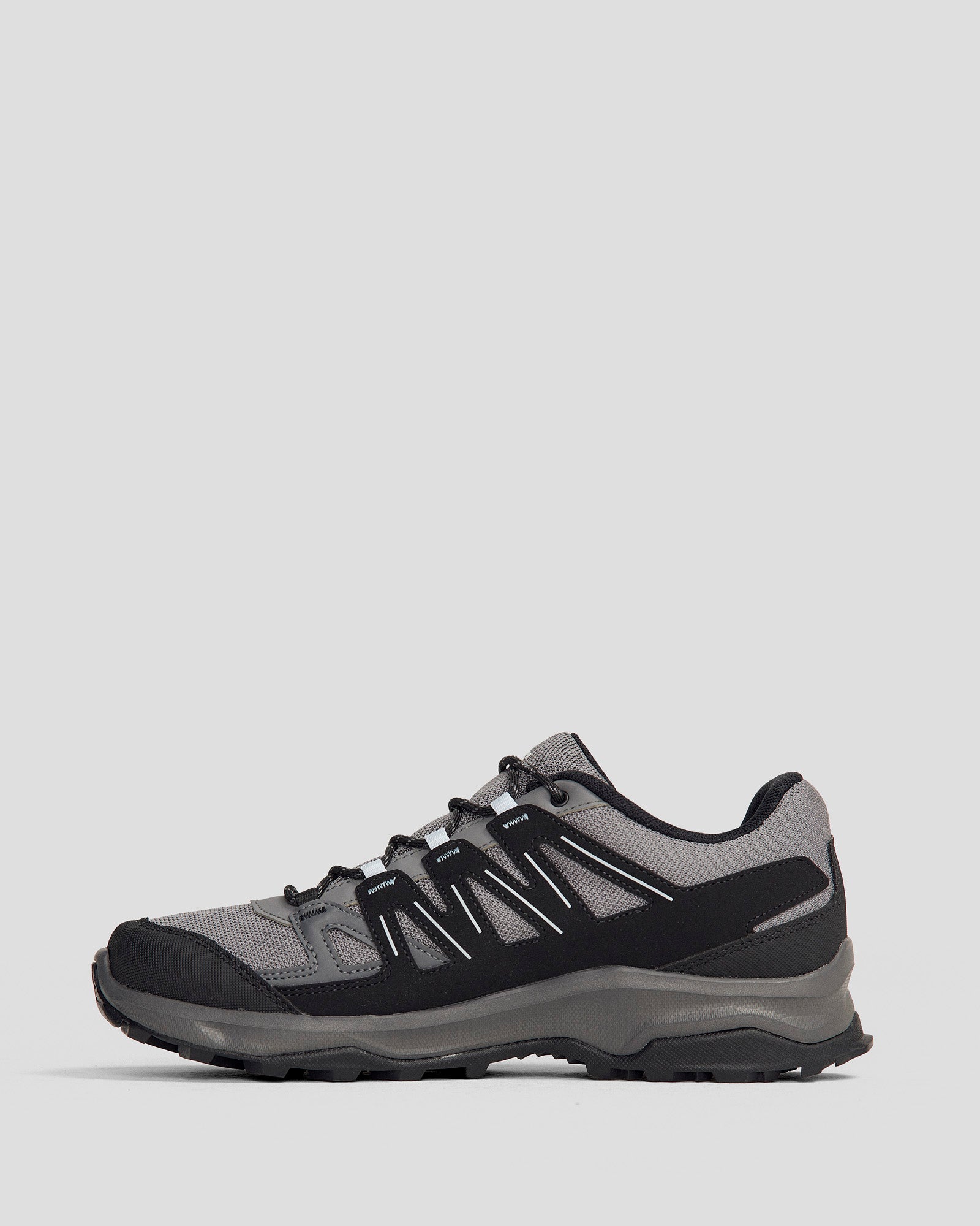 Women's Salomon Grivola Waterproof Hiking Shoes - Lightweight Trail Running Shoes for Women with Grip, Comfort & Support - Perfect for Hiking, Trekking & Outdoor Adventures (Quiet Shade/Black/Heather)