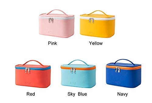 Bilvana Faux Leather Makeup Bag for Women - Waterproof & Washable Travel Cosmetic Organizer with Zipper - Perfect Gift for Girls, Women - Ideal for Travel, Gym, Work & Daily Use