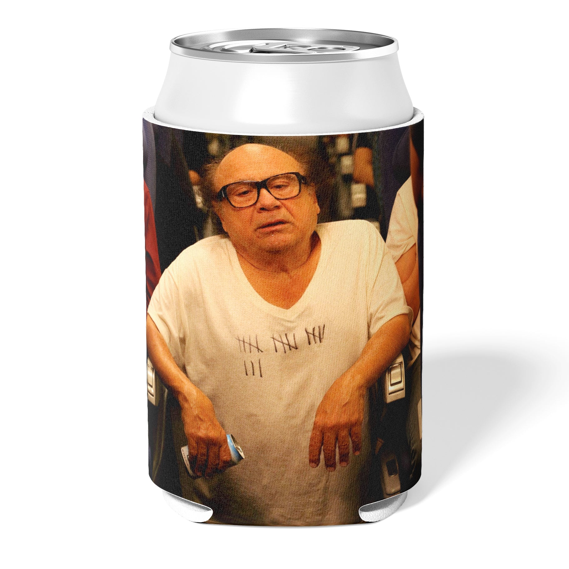 Danny Devito Always Sunny in Philadelphia Insulated Beer Can Cooler - Perfect for Parties, BBQs, and Outdoor Events
