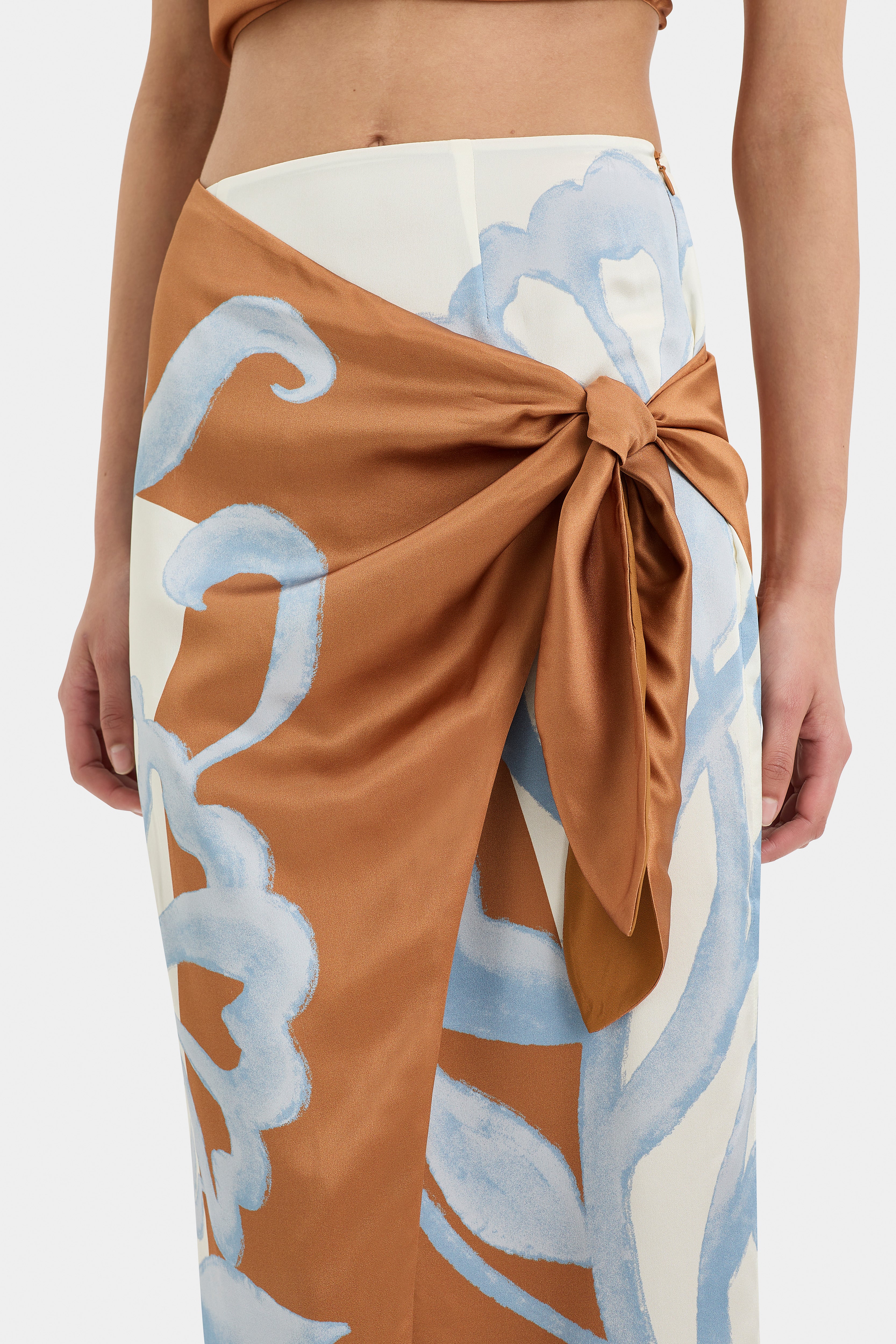 Sorrento Wrap Skirt for Women - Stylish Floral Print Summer Skirt with Side Slits | Perfect for Beach, Vacation & Boho Outfits