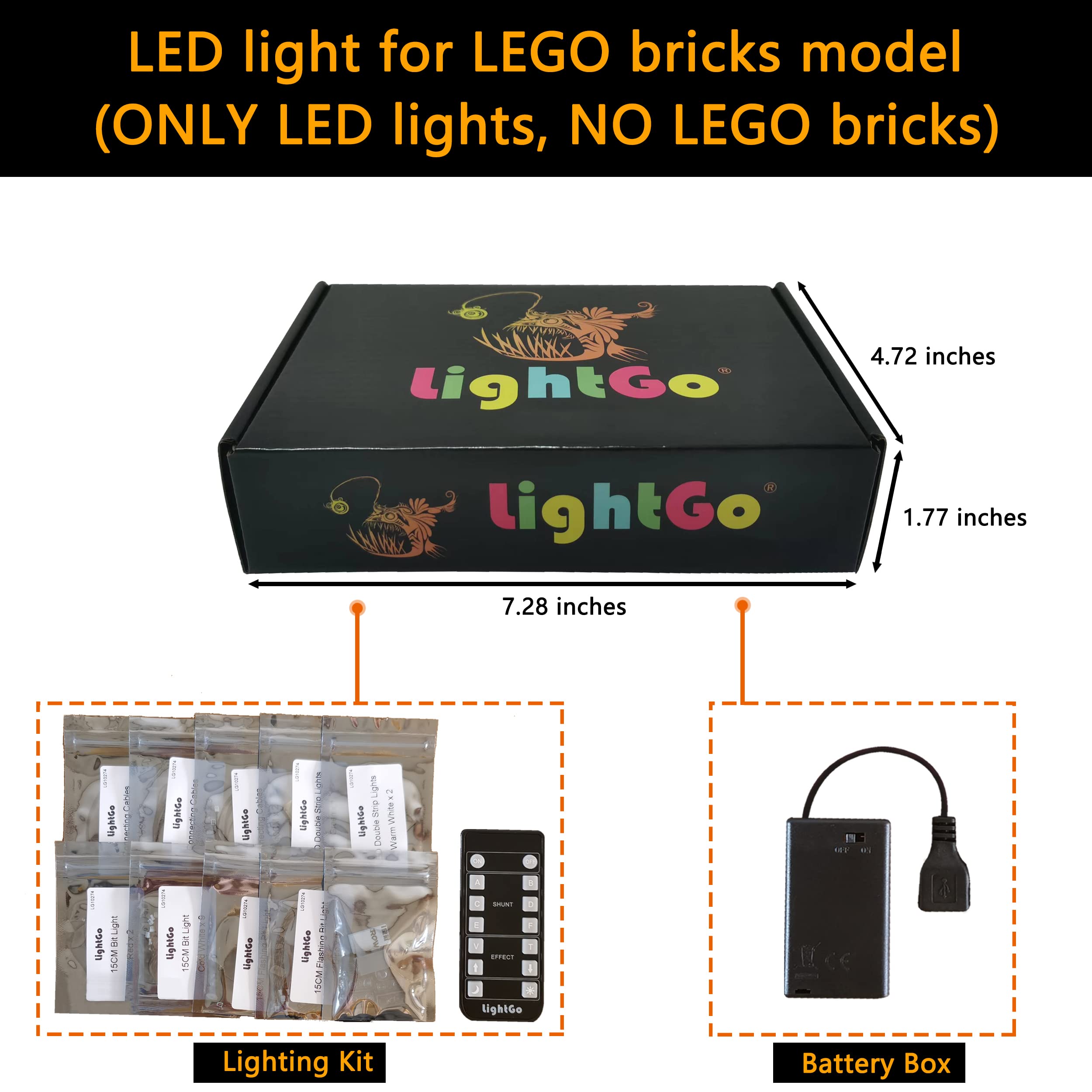 Remote Control LED Lighting Kit for Lego 10312 Jazz Club Modular Building Set - Compatible with Lego Creator Expert - Perfect for Display & Nighttime Illumination