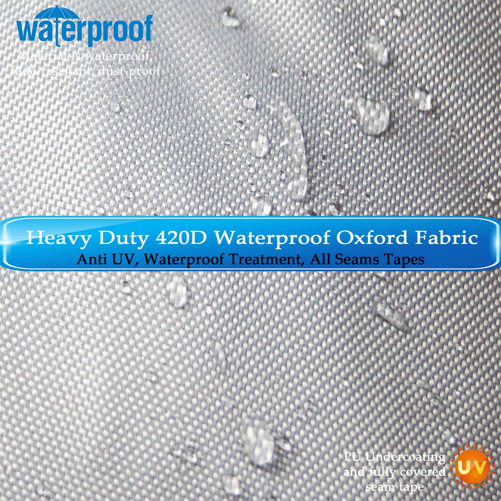 Heavy Duty Horse Trailer Cover - 420D Oxford Waterproof UV Resistant Dustproof Universal Pull Trailer Cover with Storage Bag (18'L x 8'W x 10'H) - Perfect for Outdoor Horse Trailer Protection & Long-Term Storage
