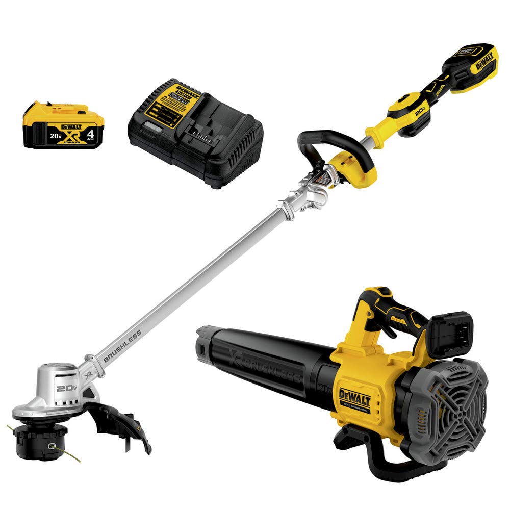 DEWALT 20V MAX Cordless String Trimmer & Leaf Blower Kit with Battery & Charger (DCKO222M1) - Perfect for Lawn Care, Yard Maintenance & Landscaping