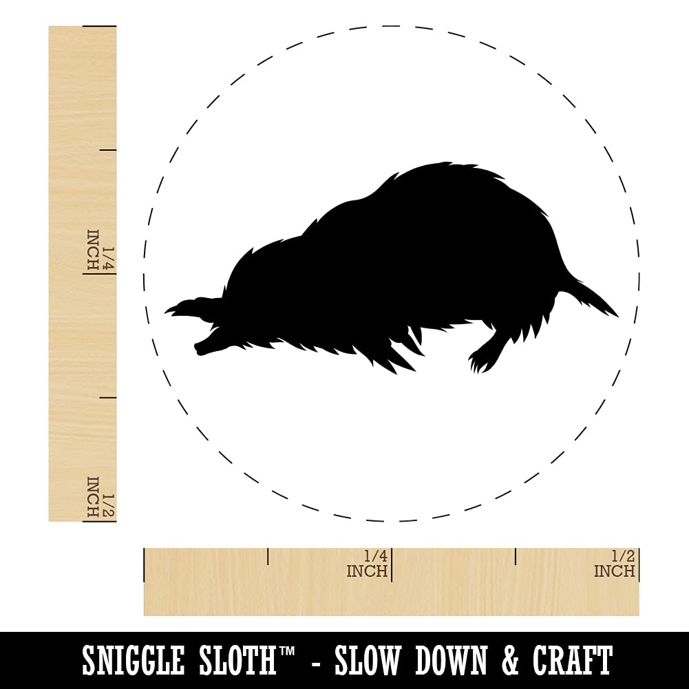 1/2 Inch Mini Mole Solid Self-Inking Rubber Stamp with Green Ink - Perfect for Crafting, Planner Stamping, Scrapbooking & DIY Projects