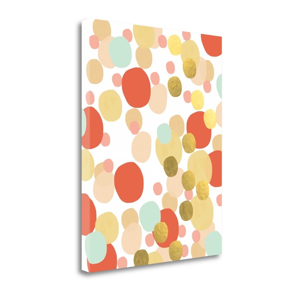 Abstract Coral Painting by Linda Woods - Giclee Print on Gallery Wrapped Canvas - Modern Wall Art for Living Room, Bedroom & Office Decor