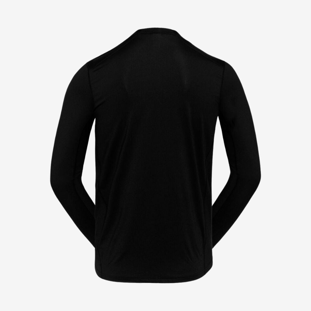 Hunter Men's MTB Long Sleeve Cycling Jersey - Black - Breathable & Moisture-Wicking for Mountain Biking & Outdoor Adventures