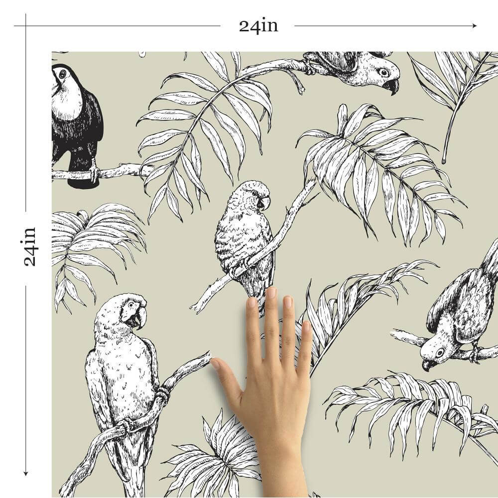 White Bird Animal Peel and Stick Removable Wallpaper - Self-Adhesive Decorative Wall Covering for Nursery, Bedroom, Living Room & Office Decor