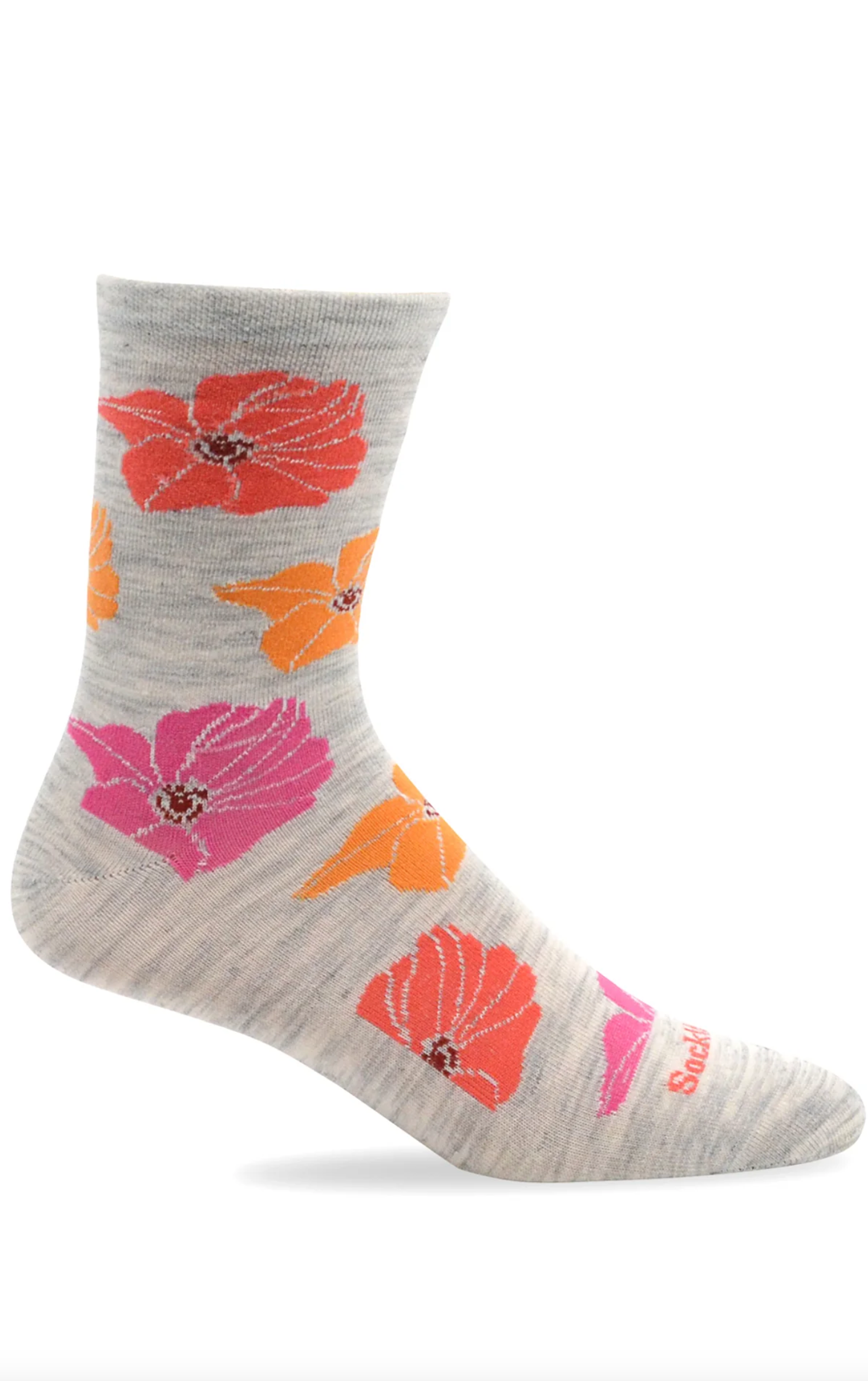 Sockwell Big Bloom Essential Comfort Crew Socks for Women - Soft & Supportive Compression Socks for Work, Travel & Everyday Wear