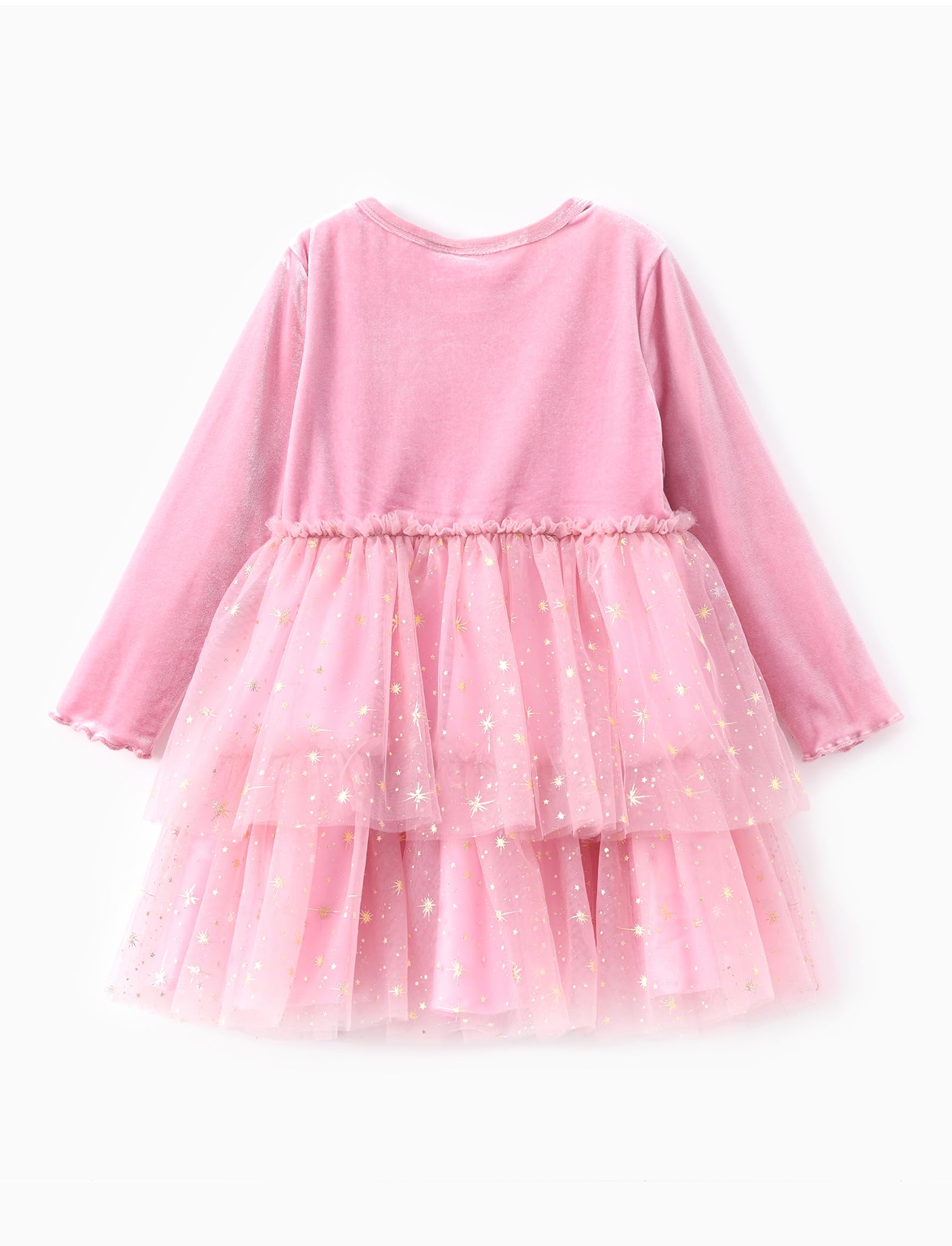 Disney Princess Toddler Girl Flutter Sleeve Tulle Dress - Birthday Party Costume, Fairy Tale Dress Up, Photo Shoot & Special Occasion Outfit