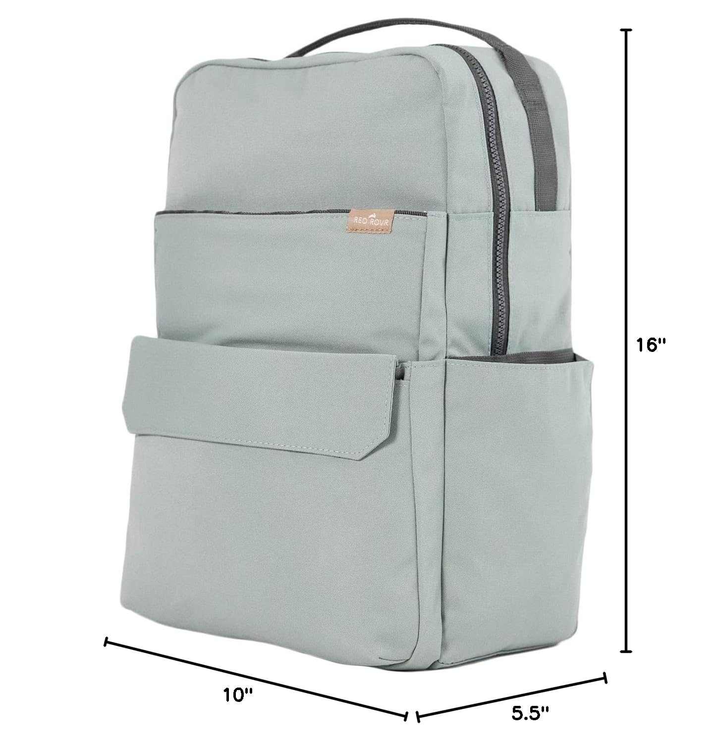 RED ROVR Roo Backpack - Lightweight Diaper Bag with Changing Pad, Large Capacity Multifunctional Travel Backpack for Parents | Water Resistant with Multiple Pockets | Perfect Gift for Mom & Dad in Sage Green | Ideal for Daycare, Travel, and Outdoor Adventures