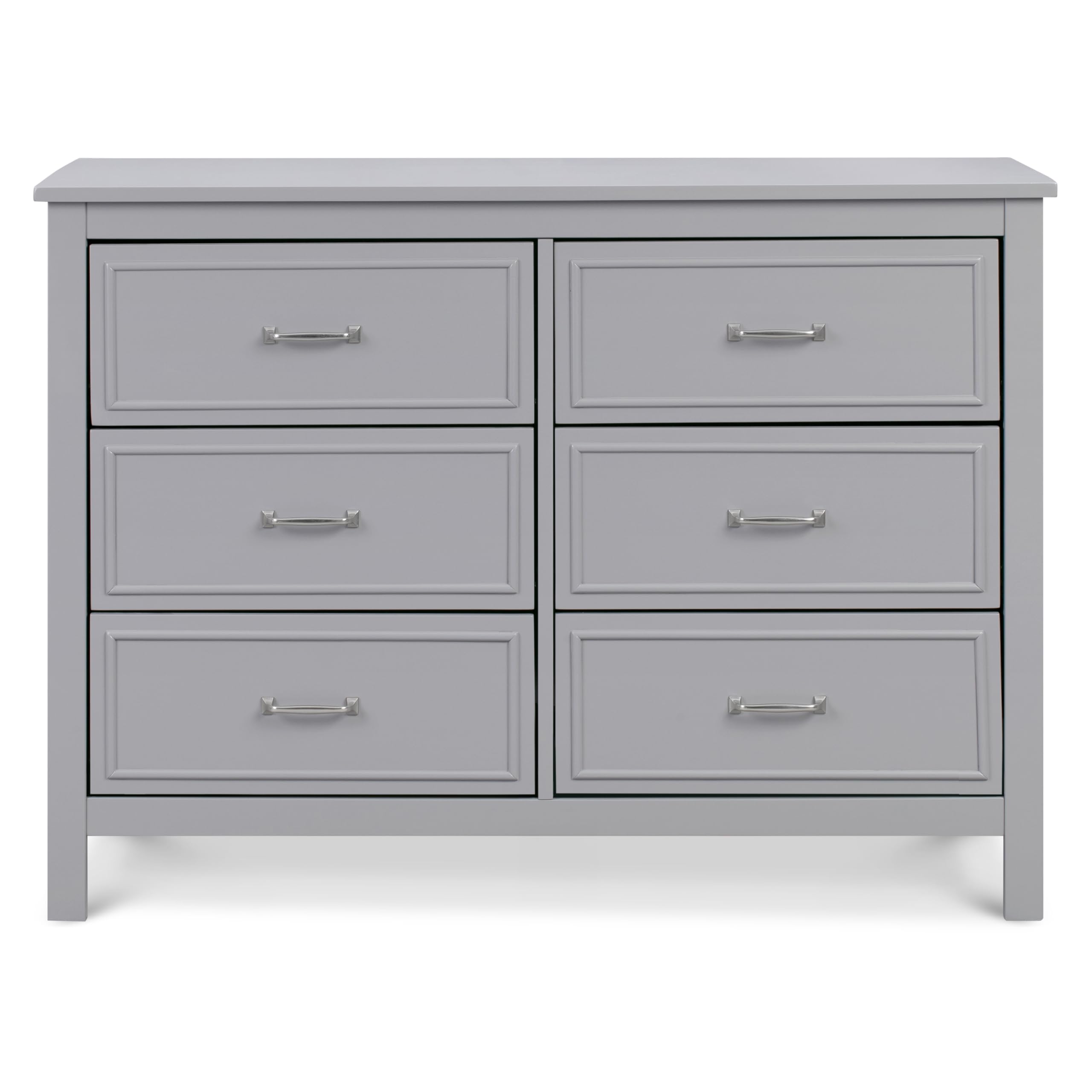 DaVinci Charlie 6-Drawer Double Dresser in Grey - Modern Bedroom Storage Furniture for Kids & Adults - Perfect for Nursery, Bedroom, or Guest Room Organization