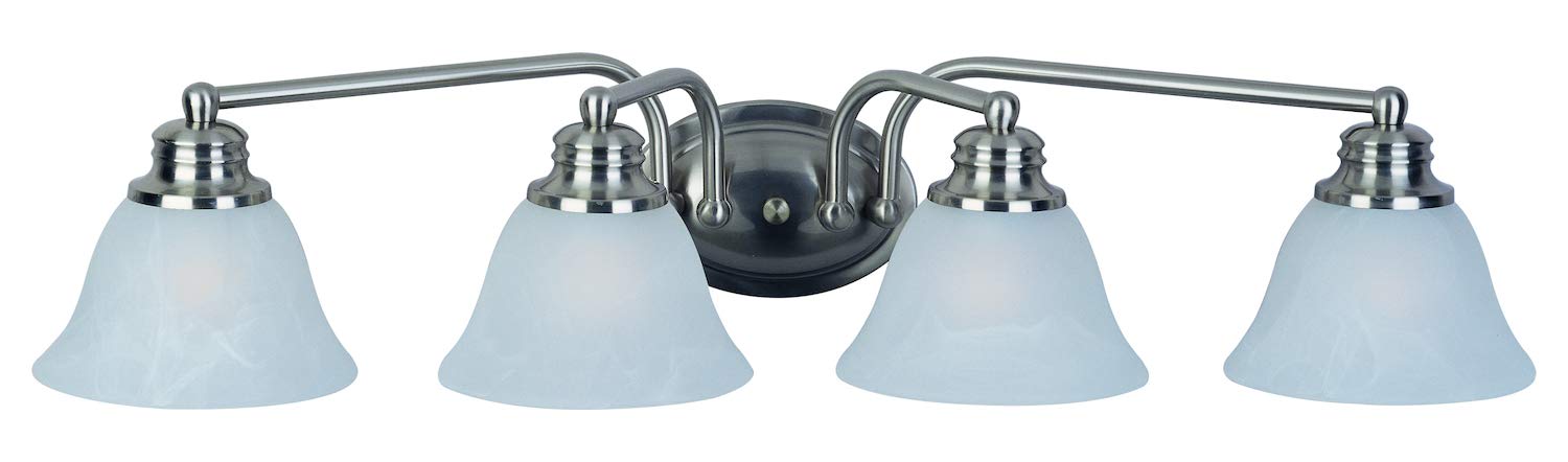 Malaga 4-Light Bathroom Vanity Fixture - Modern LED Lighting for Bathroom Mirror - Perfect for Master Bath, Guest Bath & Powder Room Decor
