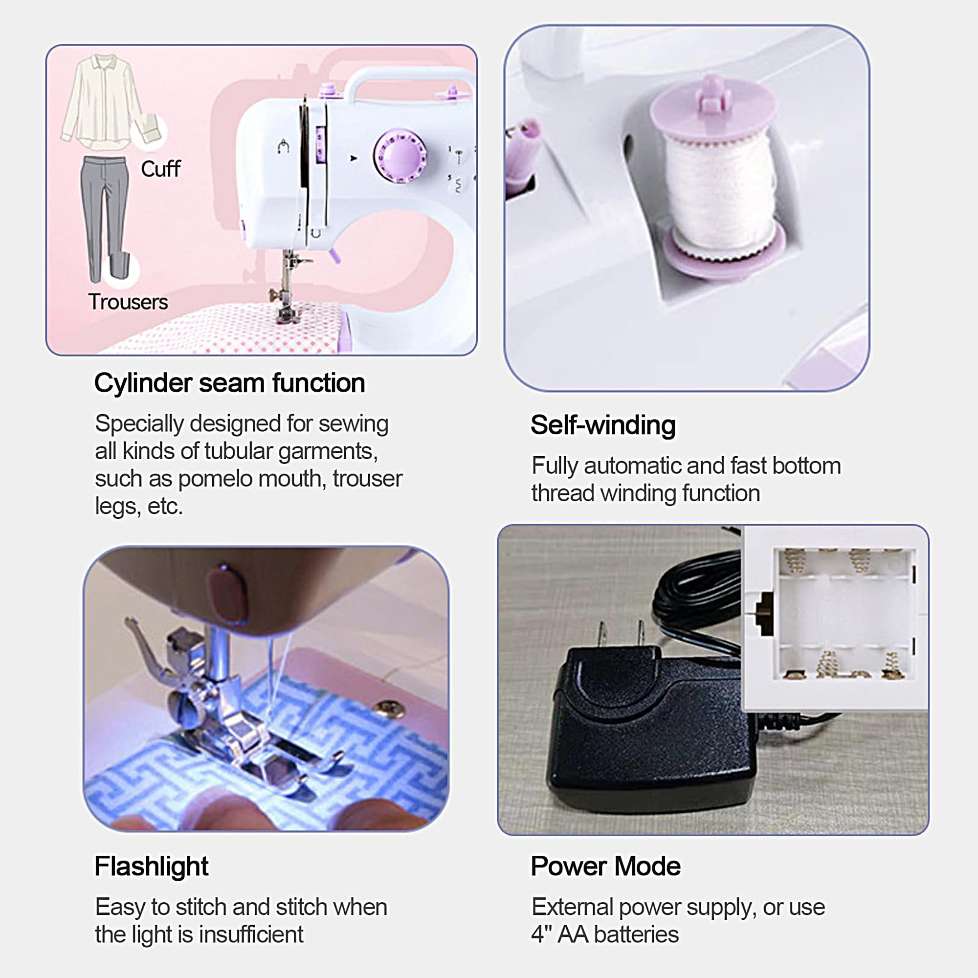 Milex INSTA STITCH Portable Sewing Machine - Compact & Easy to Use for Quick Clothing Repairs, DIY Crafts, and Home Projects - Perfect for Beginners and Travel