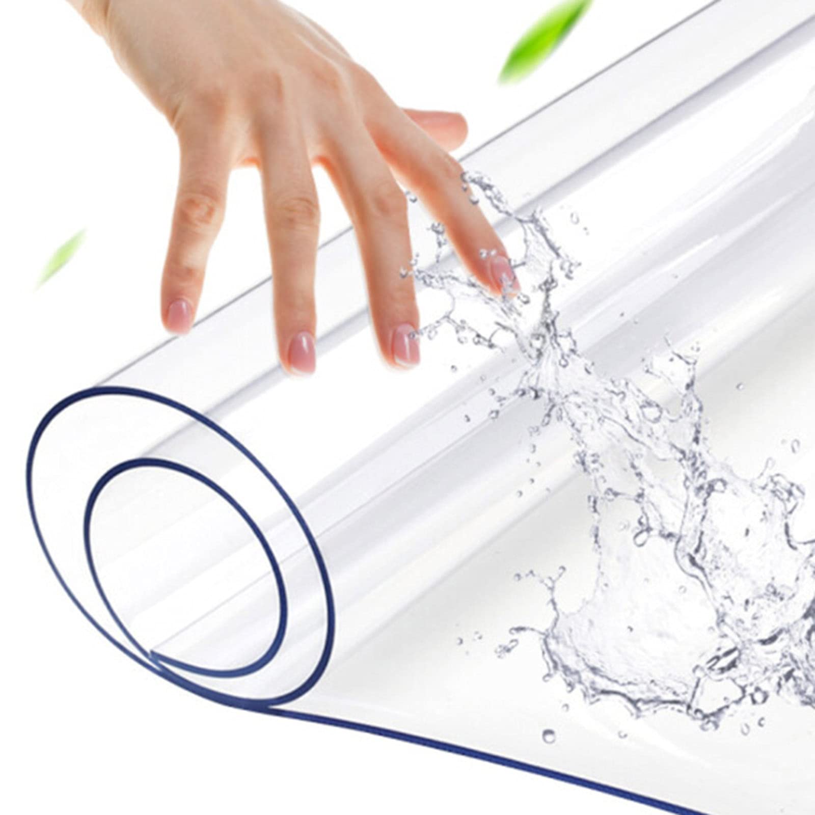MAOYUAN Clear Plastic Tablecloth Protector - Waterproof Oblong Dining Table Cover for Kitchen & Dining Room | Durable Table Pad Protector for Everyday Use, Parties & Holiday Gatherings