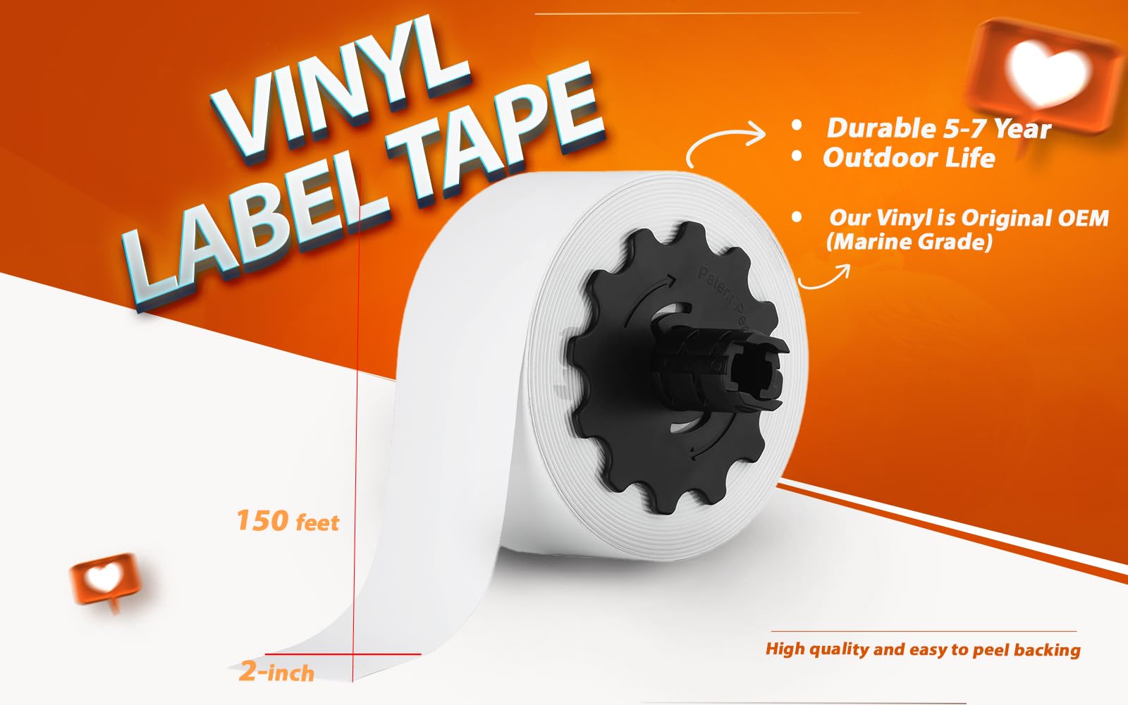 Premium White Vinyl Tape 2