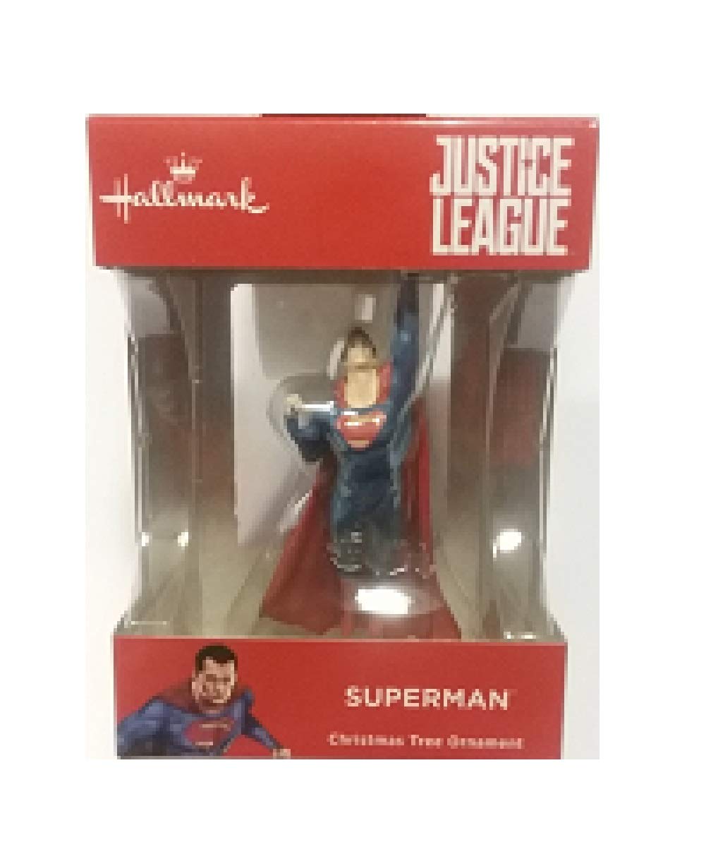 Hallmark Justice League Superman Christmas Ornament - Superhero Holiday Decor for Tree, Gifts & DC Comics Fans