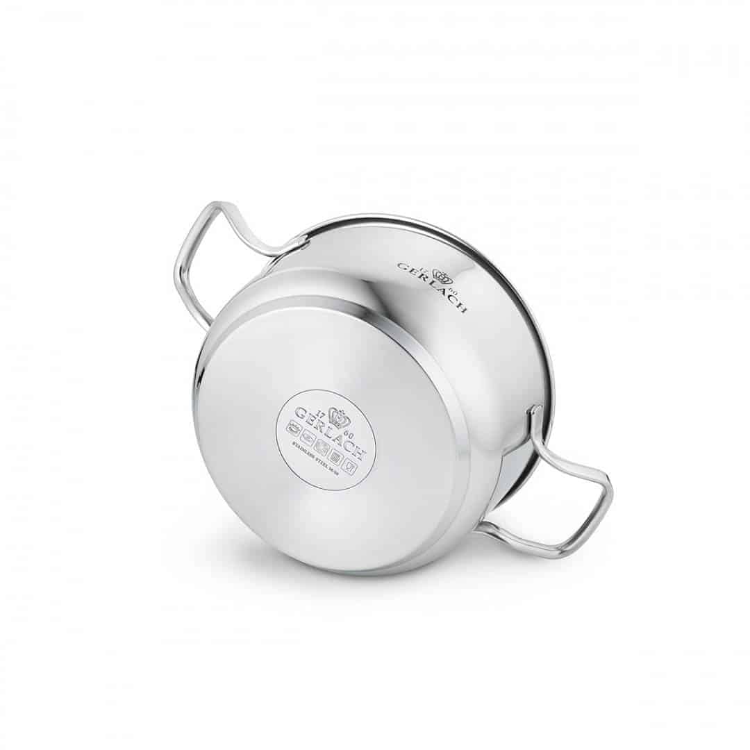 Stainless Steel Pot with Lid - 24cm, 7L Capacity - Silver Color - Perfect for Cooking, Boiling & Stewing - Ideal for Home Kitchen & Camping Use
