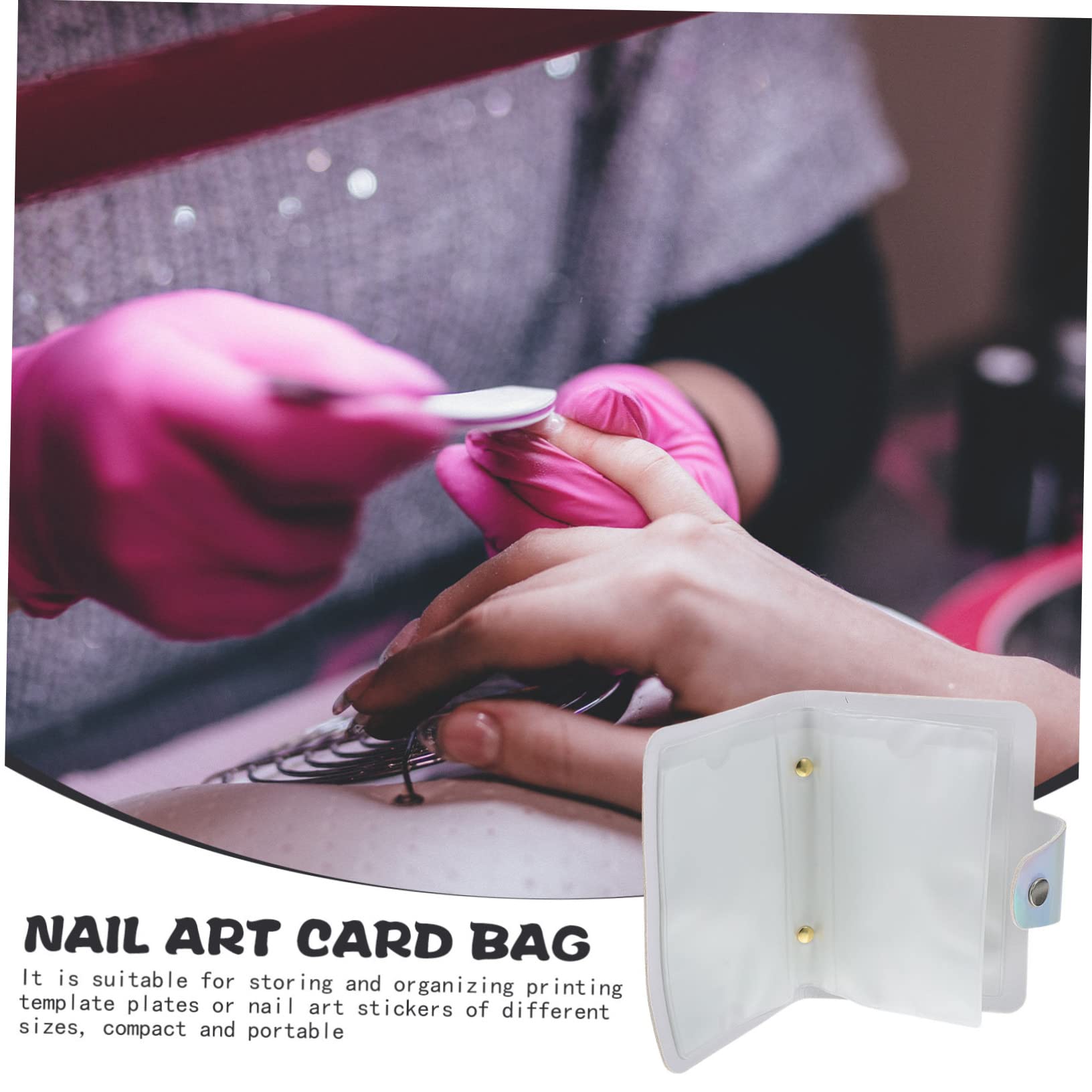 FOMIYES 20-Slot Nail Art Stamping Pouch Bag - Professional Nail Plate Storage Case for Manicure Stamping Polish Kit | Perfect for Halloween Nail Designs & Salon Organization