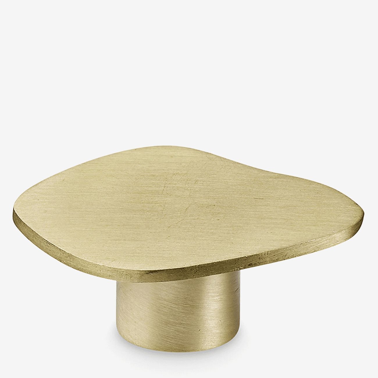 Organic Raw Brass H. SKJALM P. Hook/Knob - 3.5cm (1.38