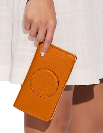 Coach Dempsey Large Phone Wallet - Genuine Leather Crossbody Bag with RFID Protection for iPhone 15 Pro Max, Perfect for Travel, Shopping & Everyday Use