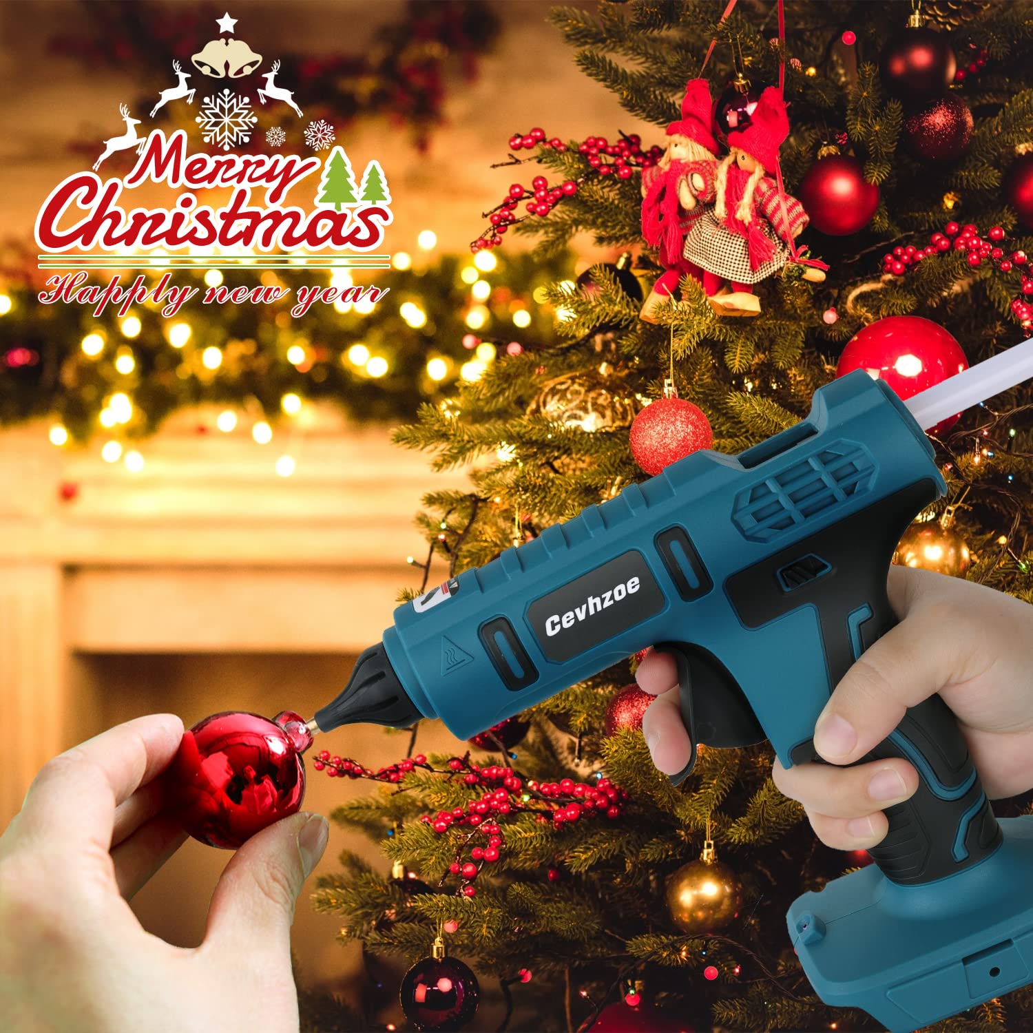 **Makita 18V Cordless Hot Glue Gun - Full Size with Insulated Copper Nozzle & 20Pcs 0.43