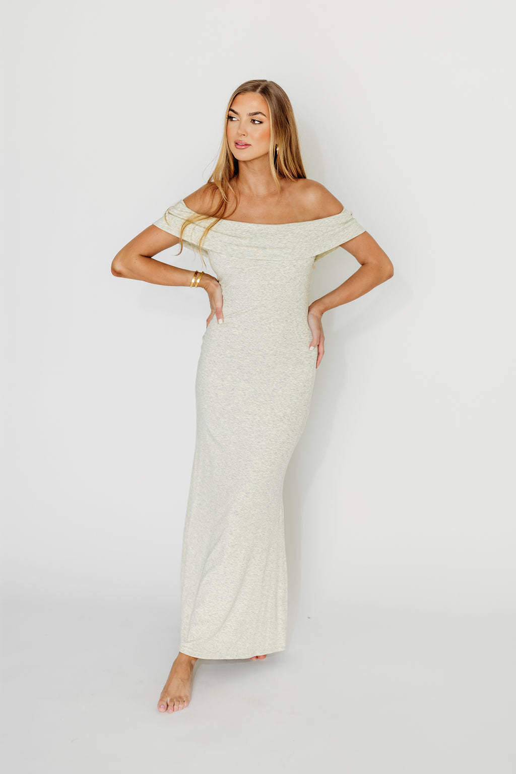 Monroe Maxi Dress in Heather Grey - Bump Friendly Maternity Dress for Pregnancy & Nursing | Perfect for Casual Outings, Baby Showers & Summer Vacations