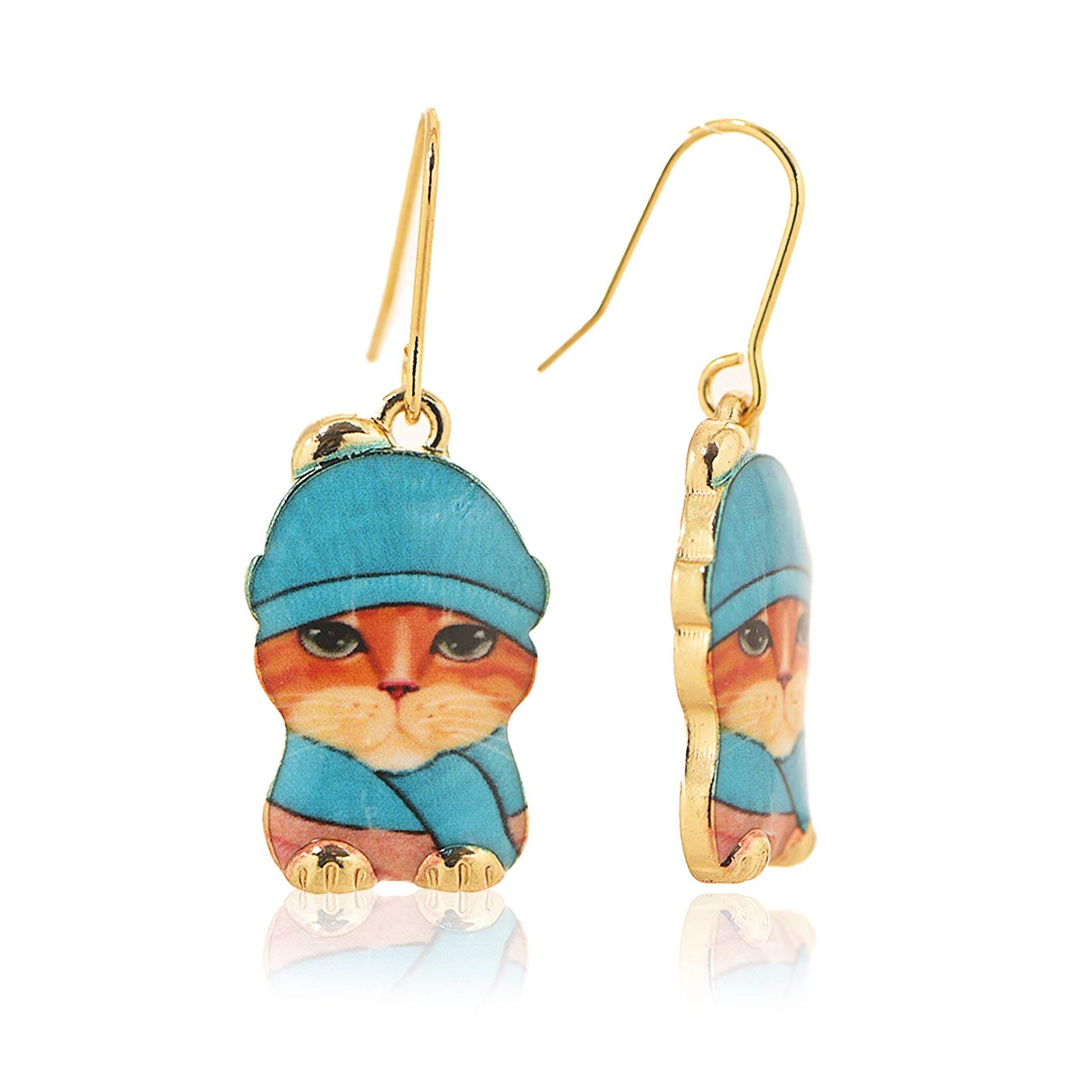 Spinningdaisy Proud Cat Mom Earrings - Cute Cat Lover Jewelry Gift for Women | Perfect for Cat Enthusiasts, Birthday Gifts & Everyday Wear