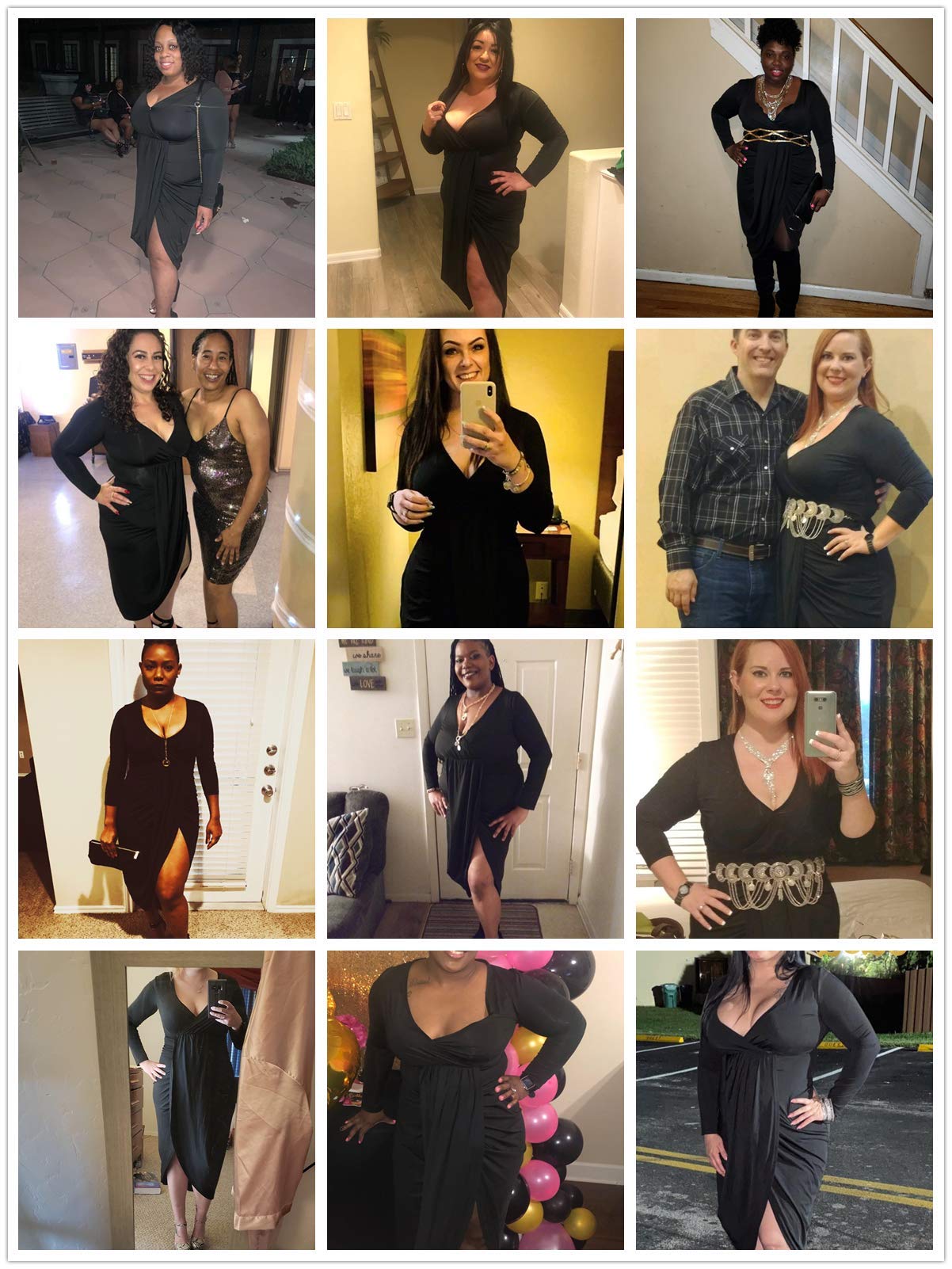 Plus Size Club Dresses for Women - Elegant Bodycon Prom Ball Gown, Wedding Guest & Bridesmaid Midi Dress - Perfect for Night Parties, Special Occasions & Formal Events