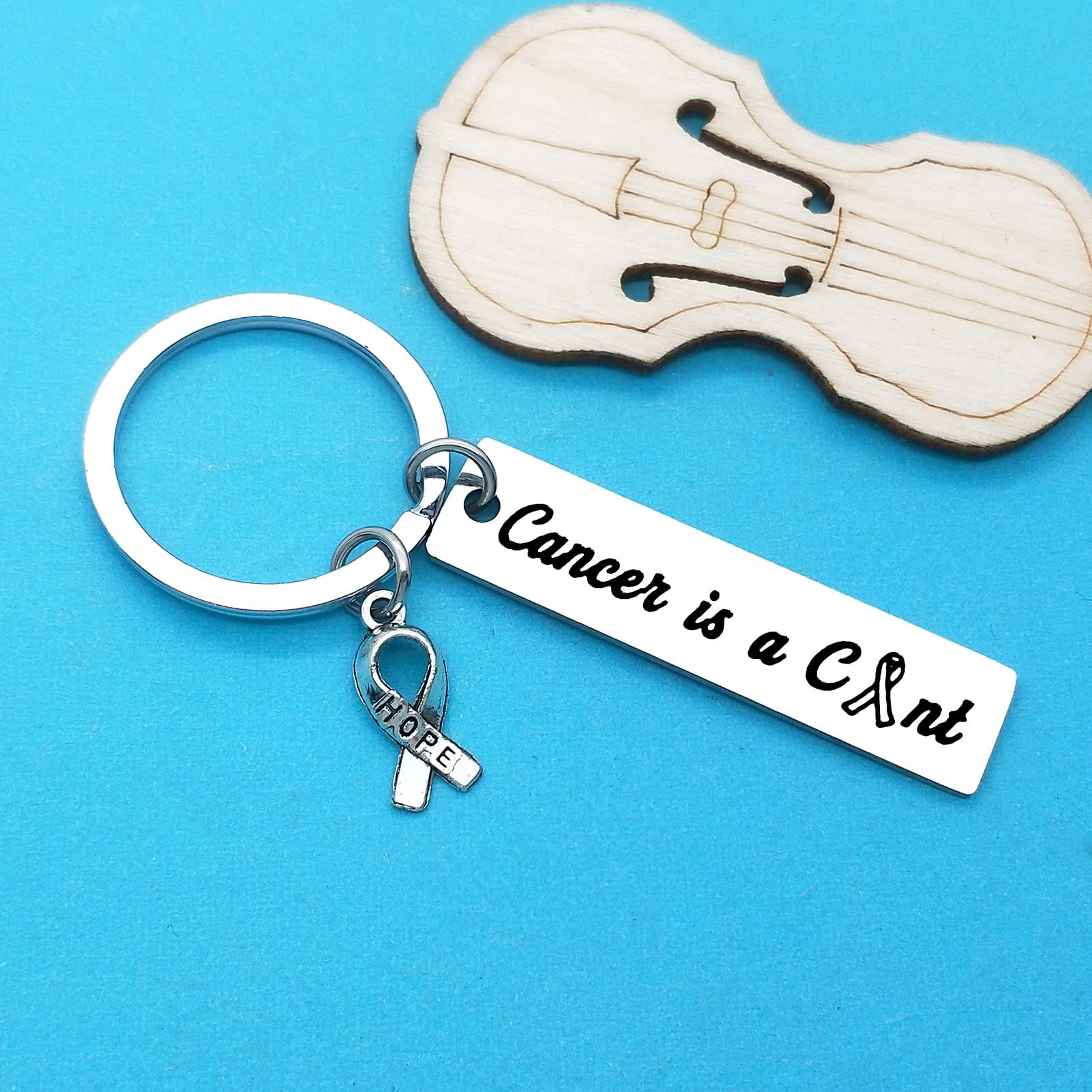 Courageous Cancer Survivor Keychain - Inspirational Gift for Cancer Fighters & Survivors - Get Well Soon Present for Women & Men - Perfect for Awareness Events, Support Groups & Daily Encouragement