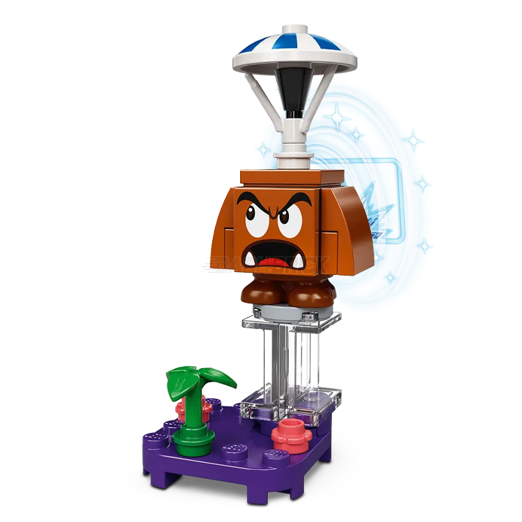 LEGO Super Mario Series 2 Collectible Minifigure - Parachute Goomba (5 of 10) | Official Building Blocks Toy for Kids & Adults | Perfect for Display, Collection & Mario Themed Play